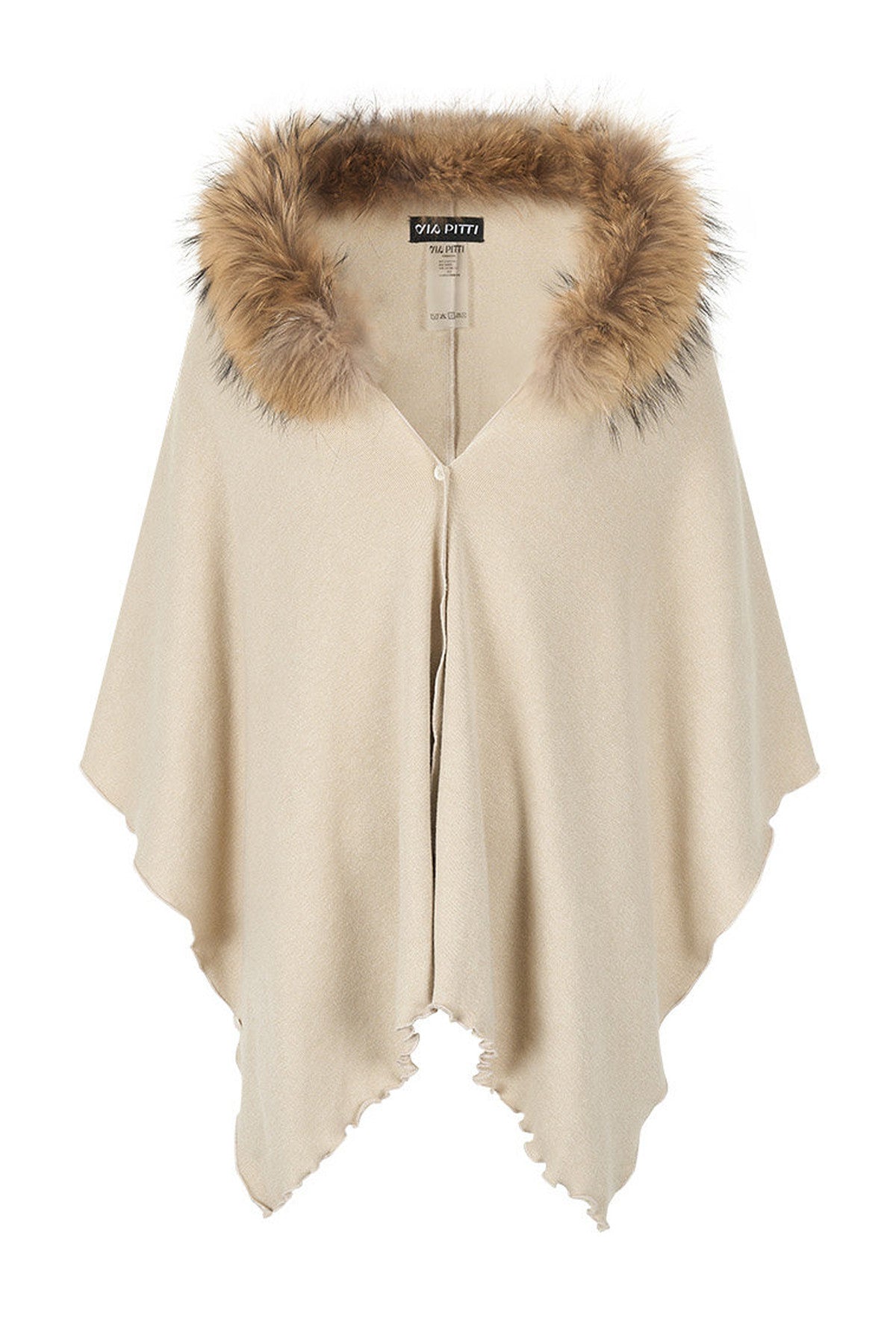 Raccoon Fur Collar Cape