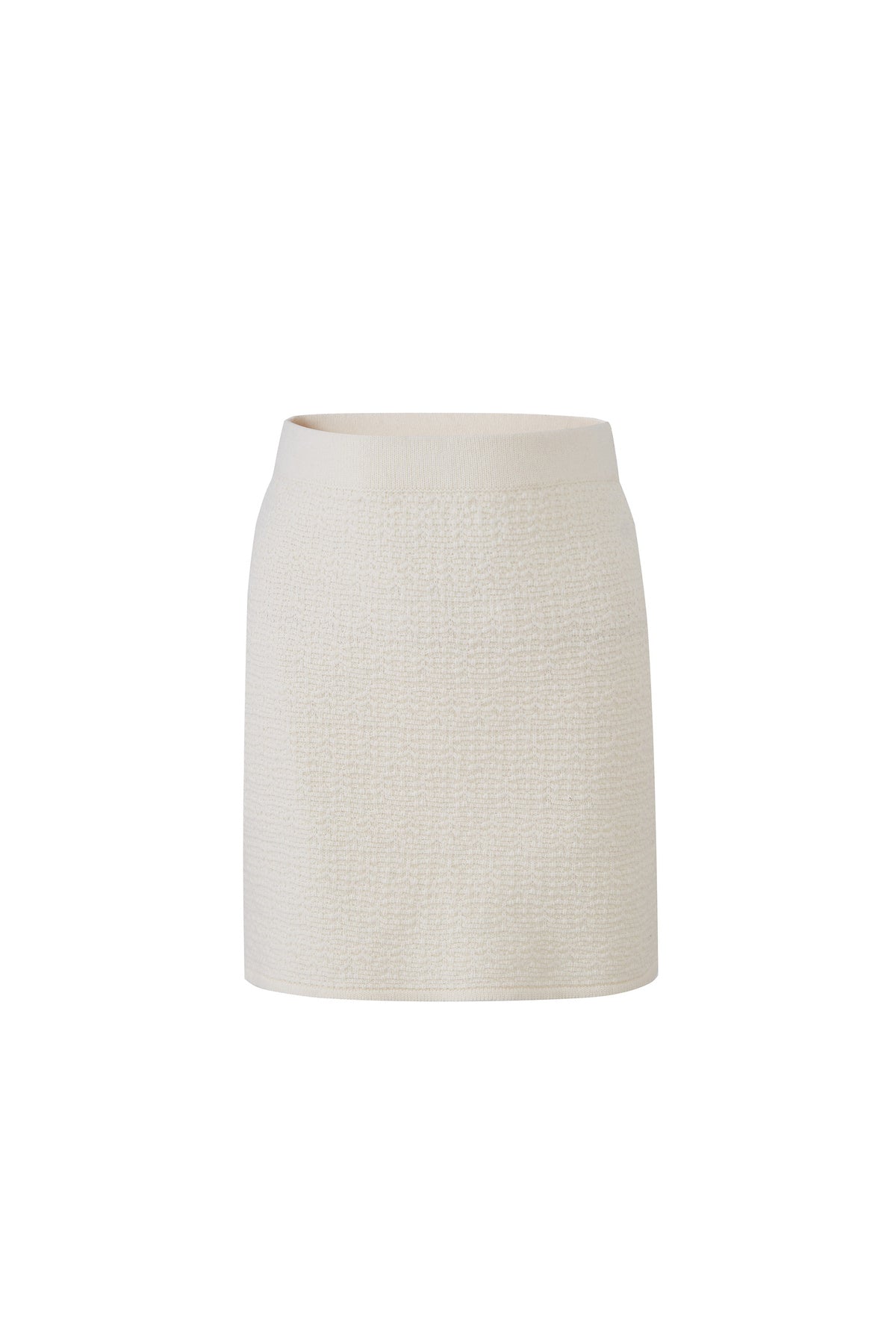 Conjunto de chaqueta y falda de lana texturizada