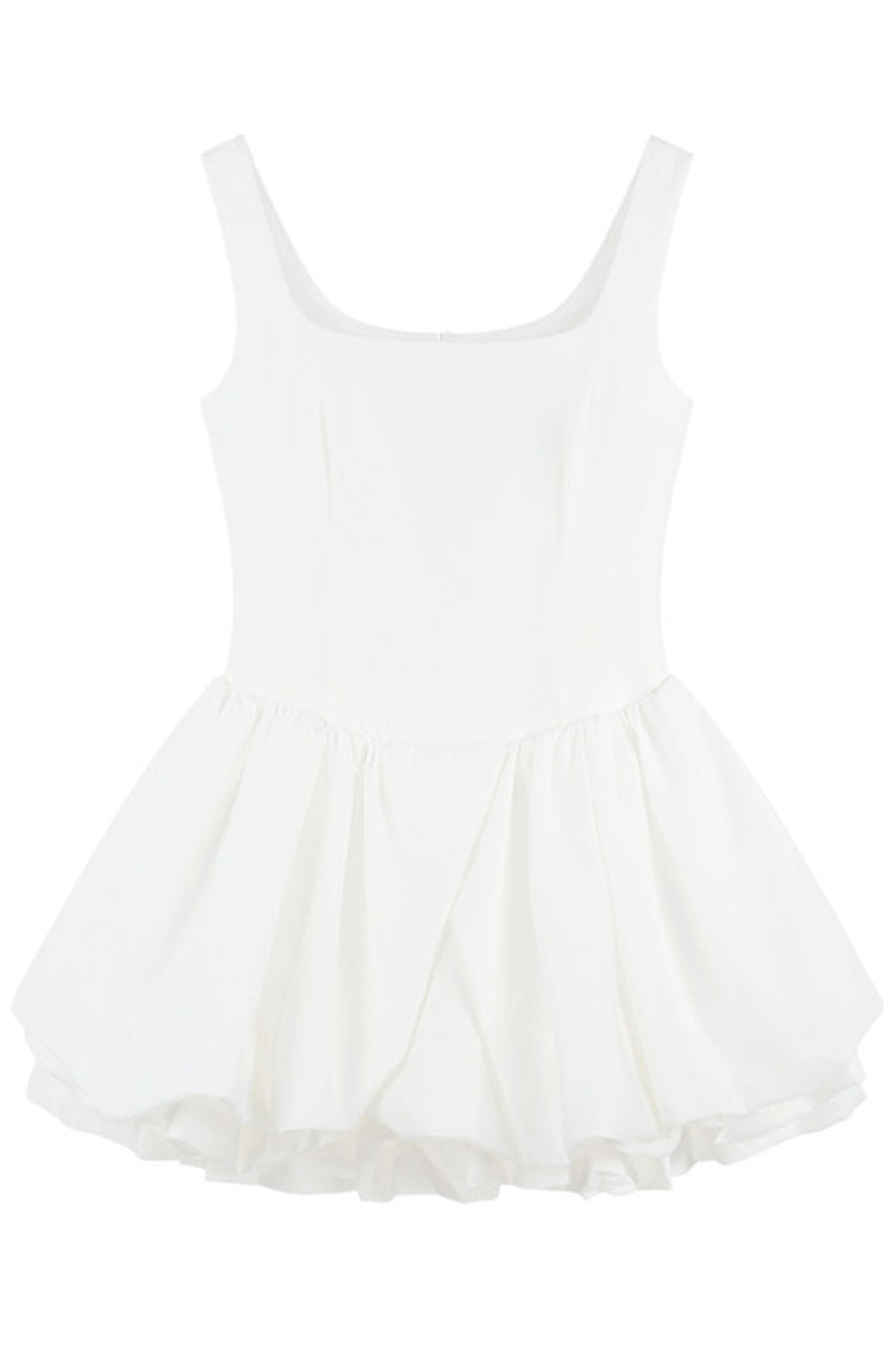 Geblümtes A-Linien-Kleid mit Puffärmeln