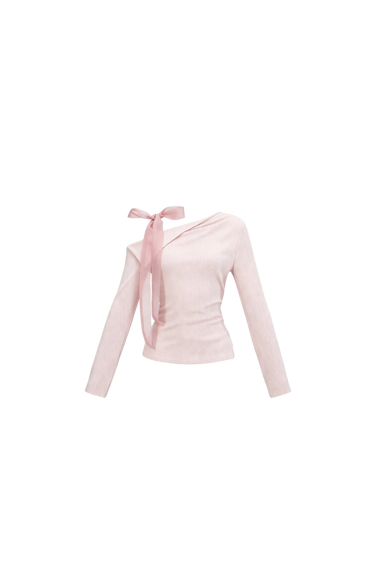 Off-Shoulder Lapel Long Sleeve Top