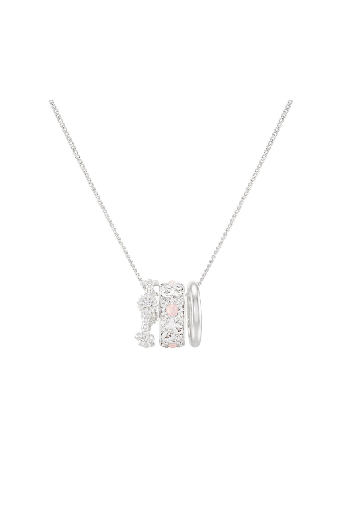 Three-Ring Daisy Long Clavicle Chain