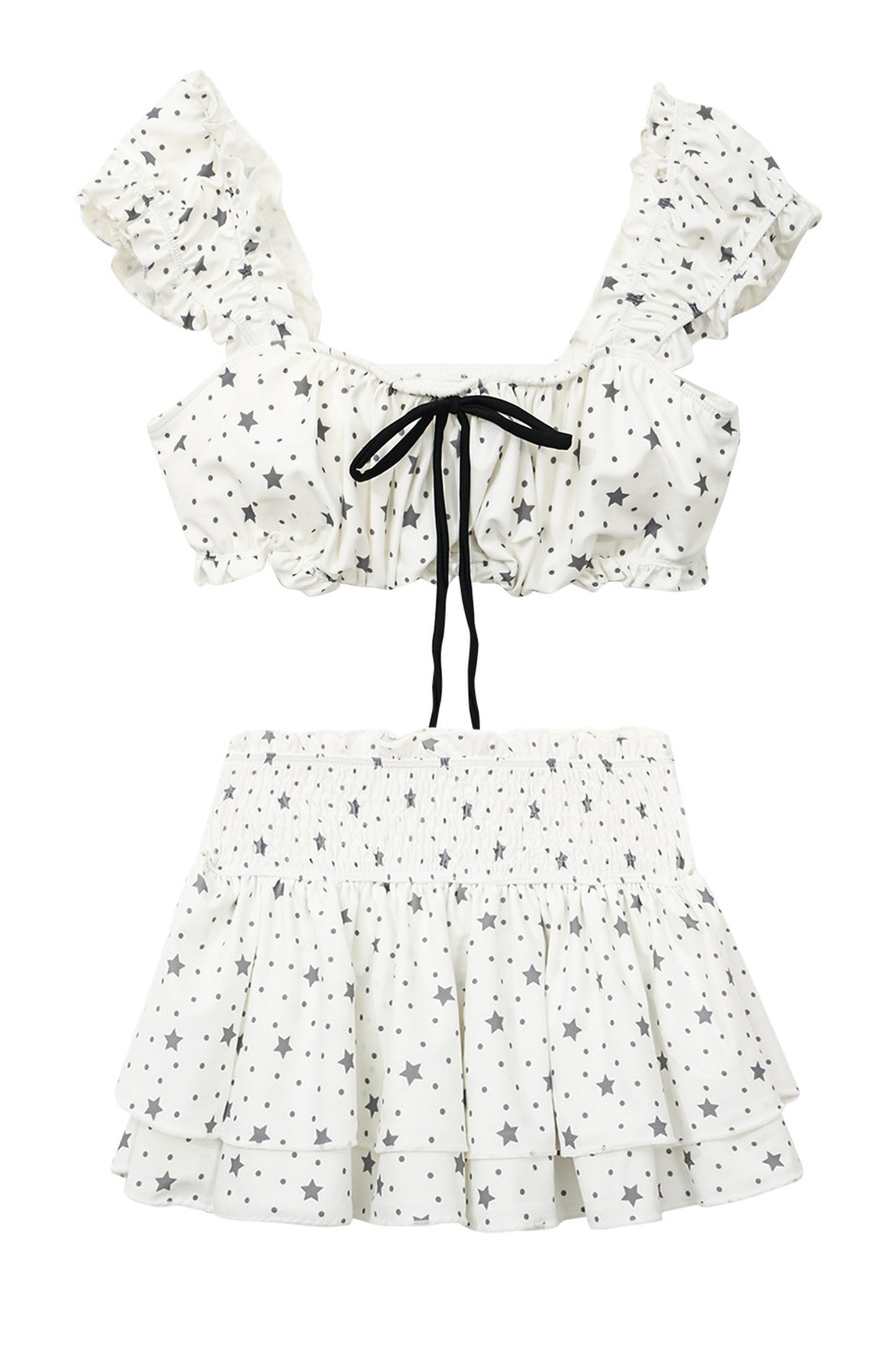 Star Print Two-Piece Swimsuit Set