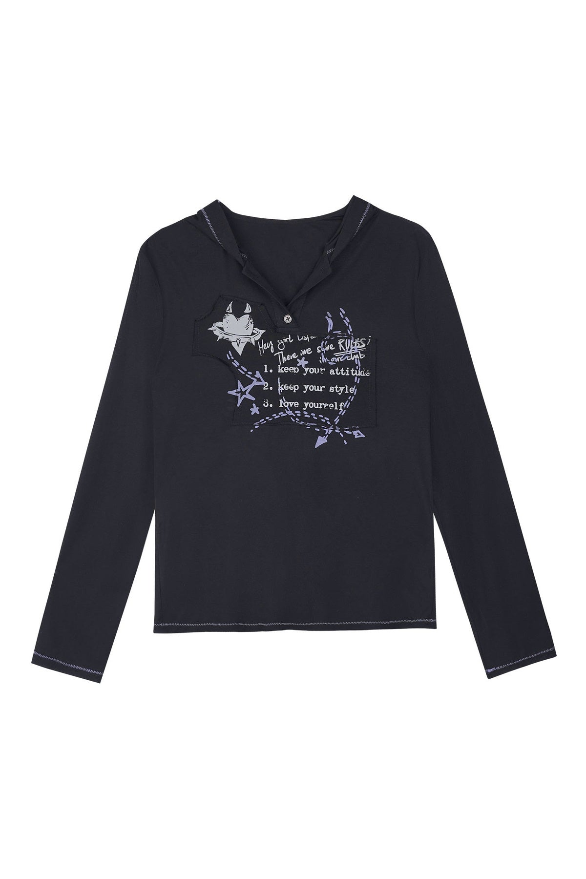 Street Graffiti Mesh Hooded Top