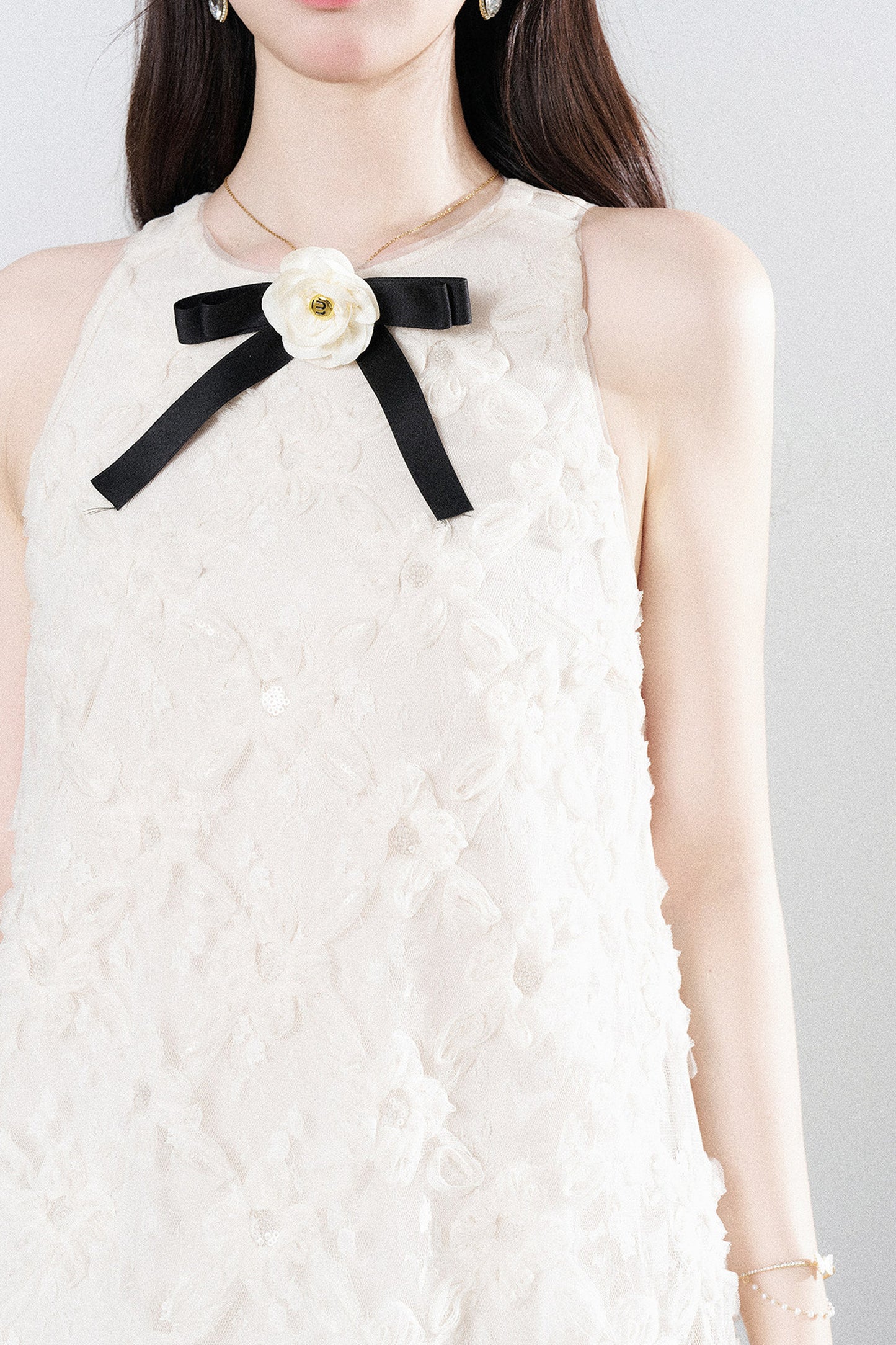 Robe dos-nu abricot