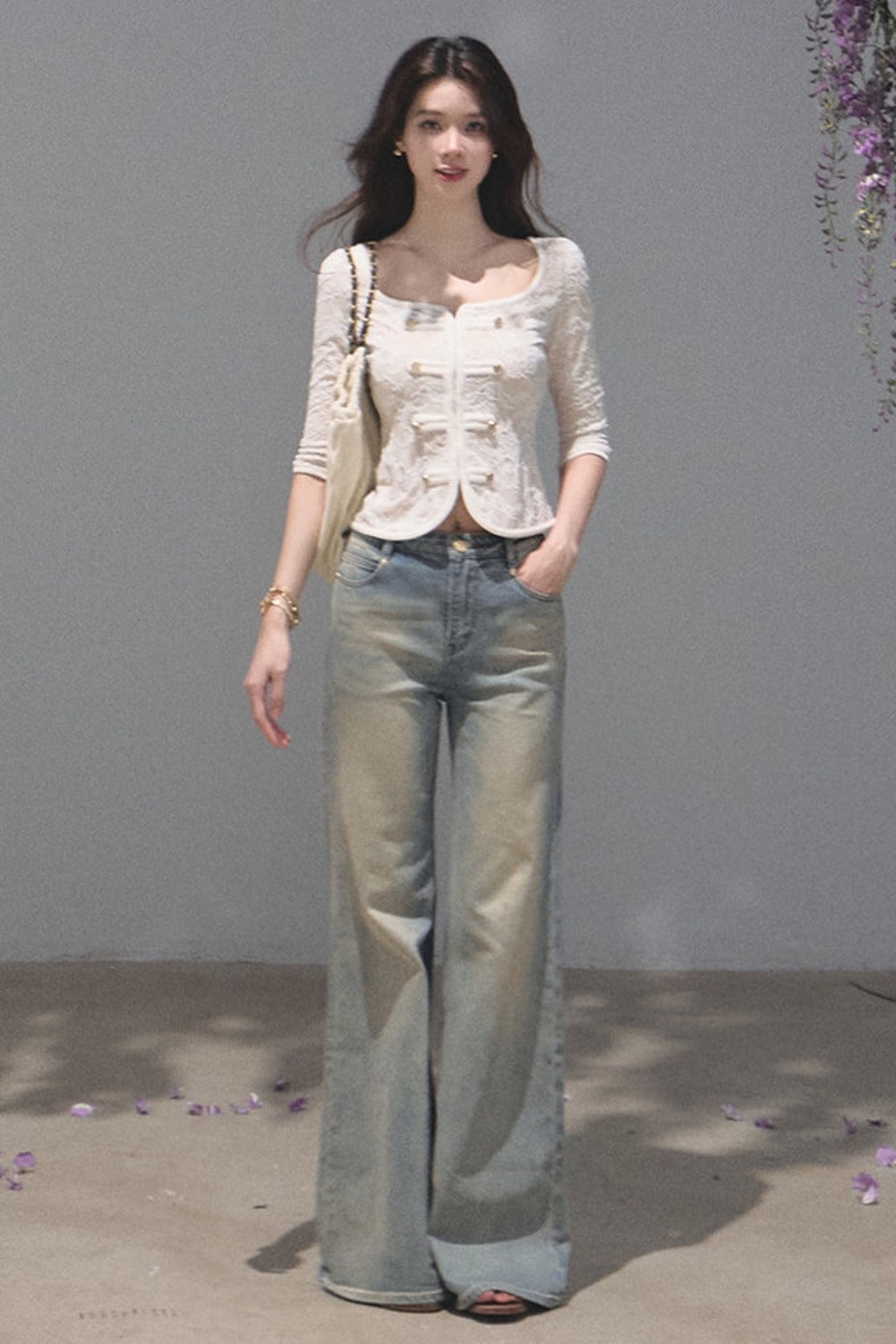 Napoleon Style Lace Knit Top