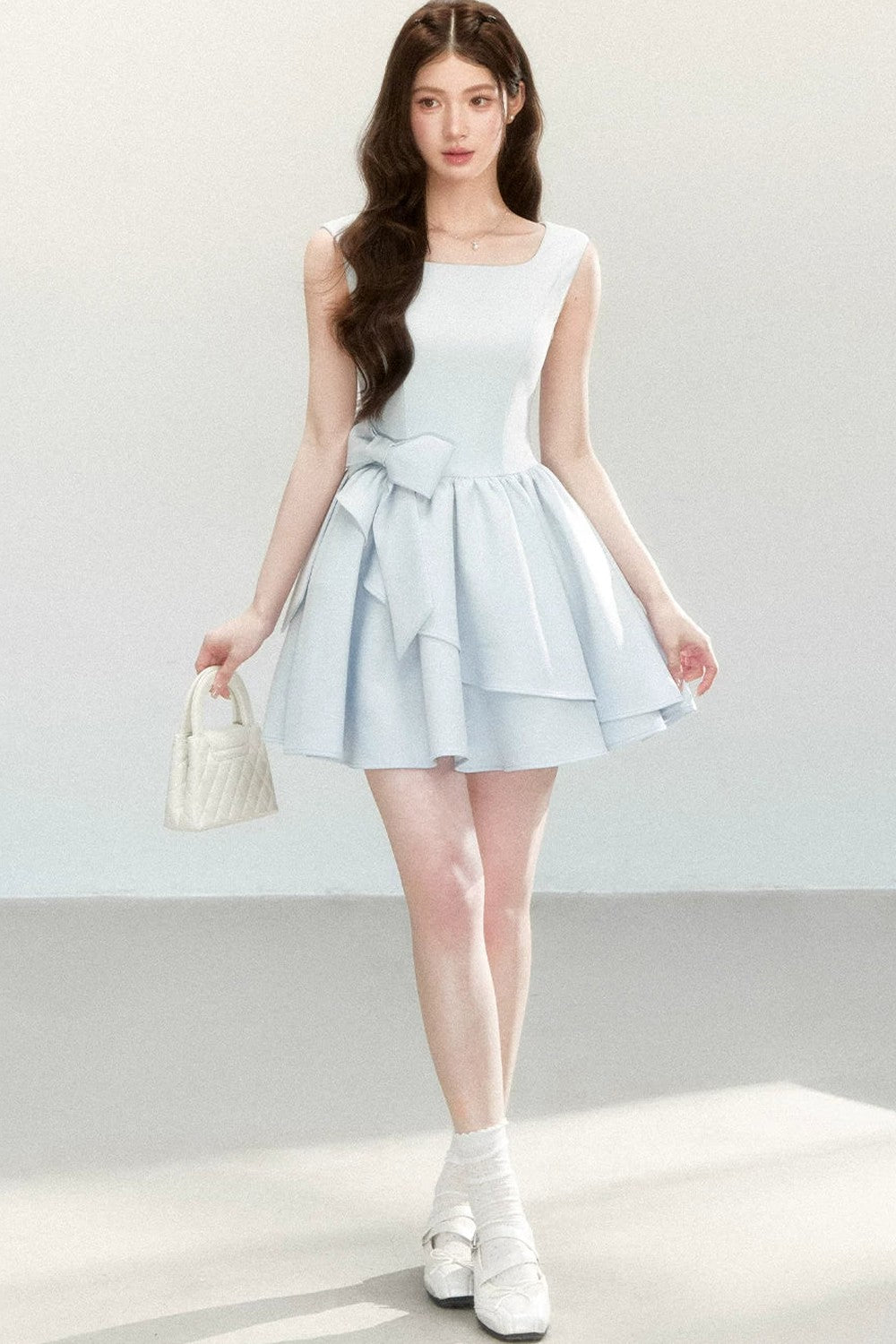 Bowknot Suspender Dress