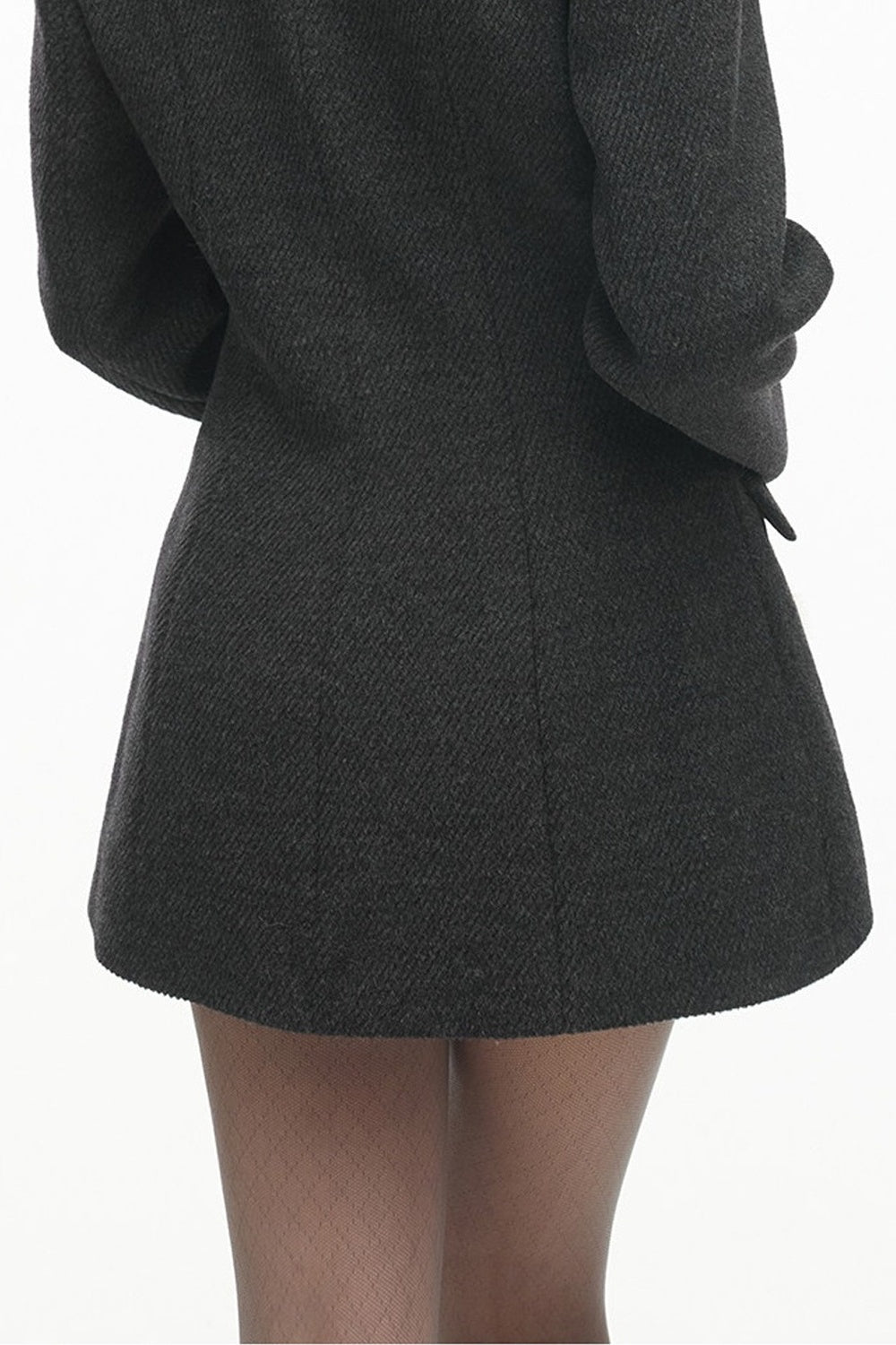 Fur Collar Double-Breasted Wool Coat