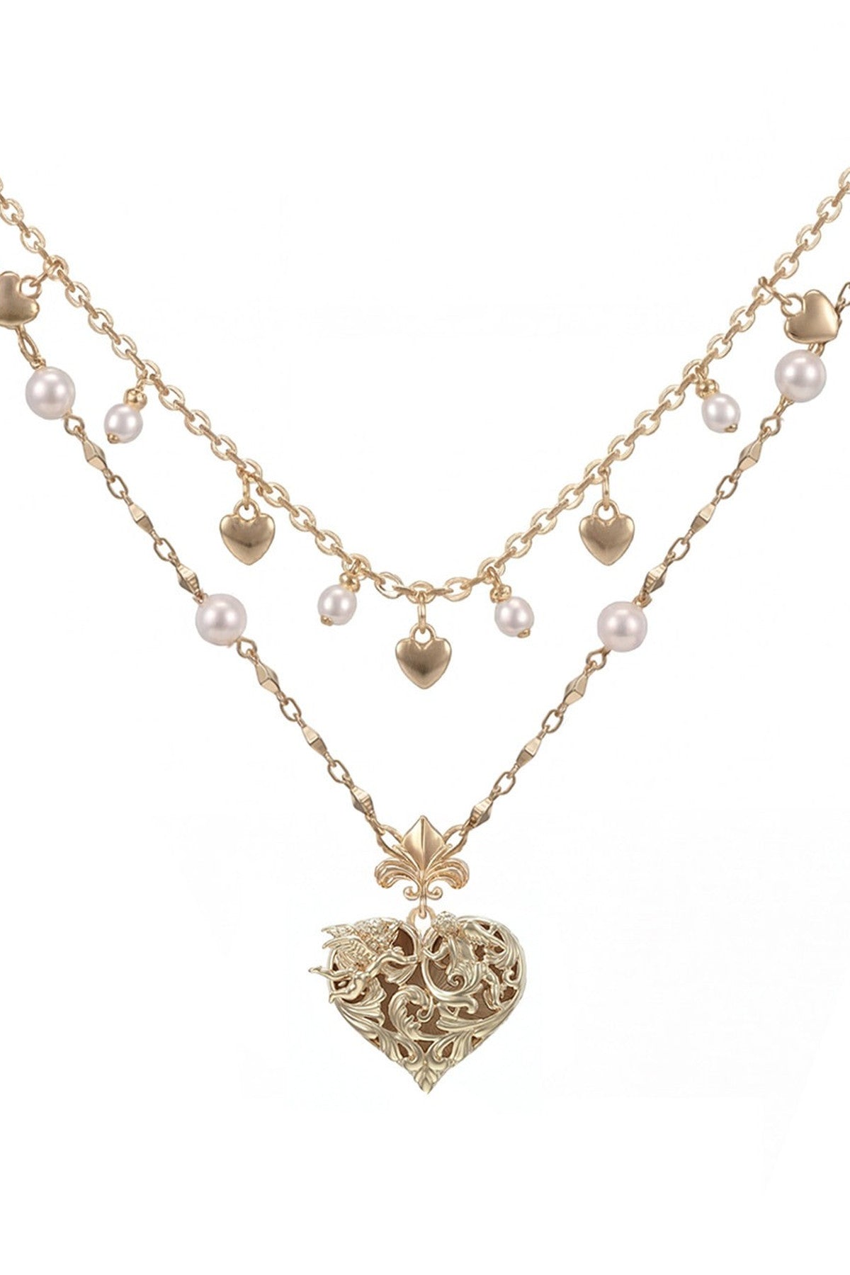 Double Layer Heart Necklace