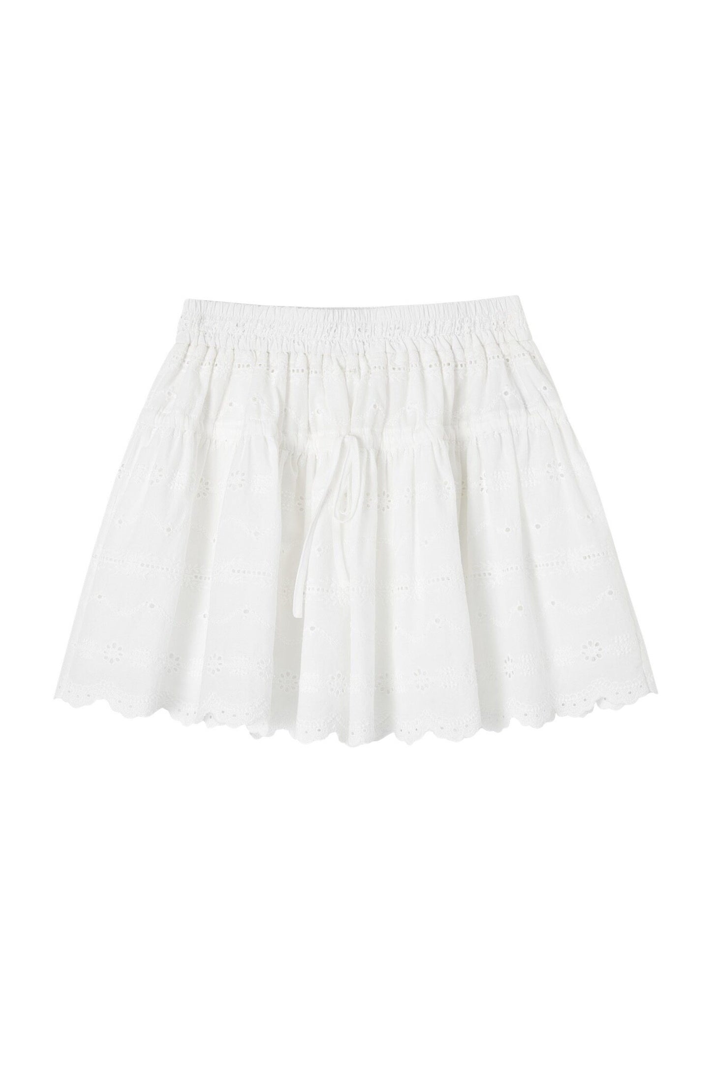 White Eyelet Puffy Skirt and Top Set-Up