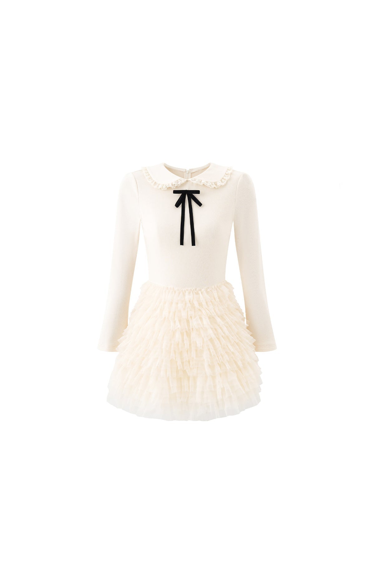 Cream Princess Multi-Layered Tulle Dress