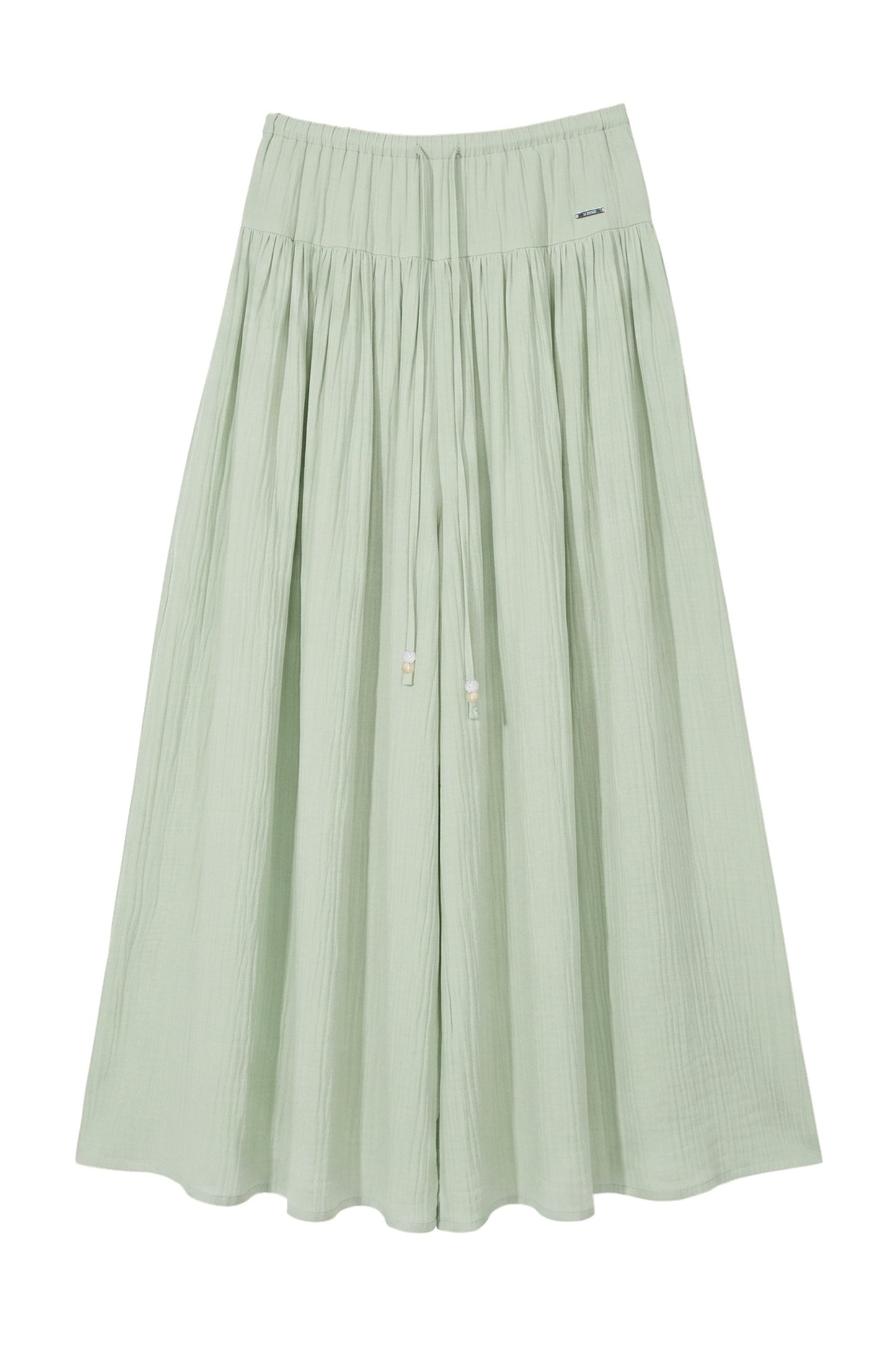 Hose mit hoher Taille und Rüschen
