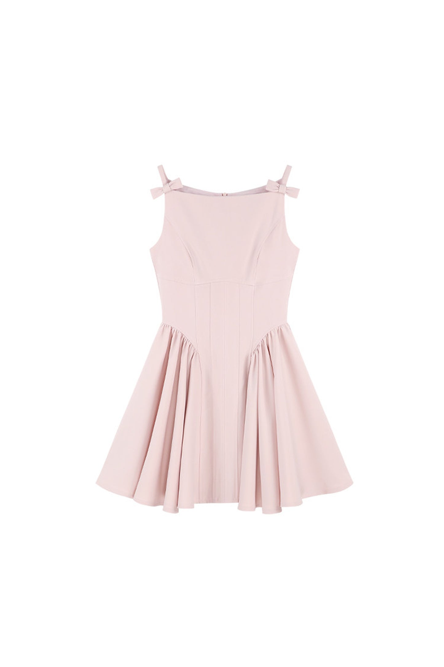 Rosa A-Linien-Kleid mit Trägern