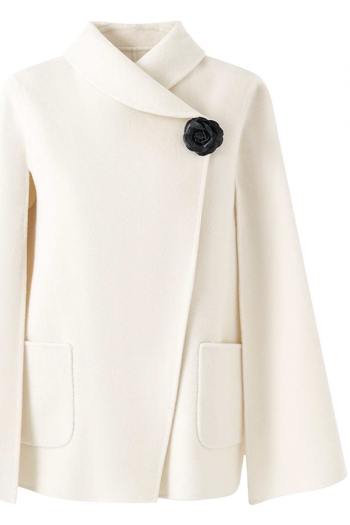 Manteau en laine 100% fleur de camélia