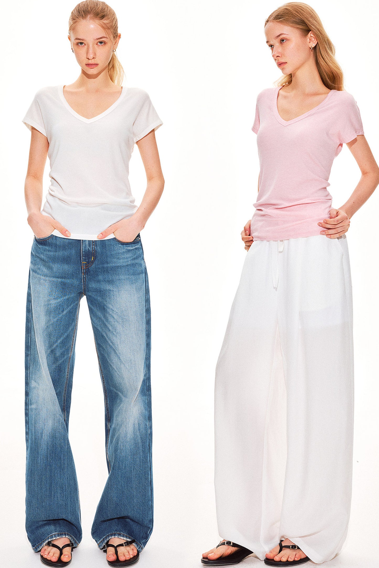 Tencel Wool V-Neck Top