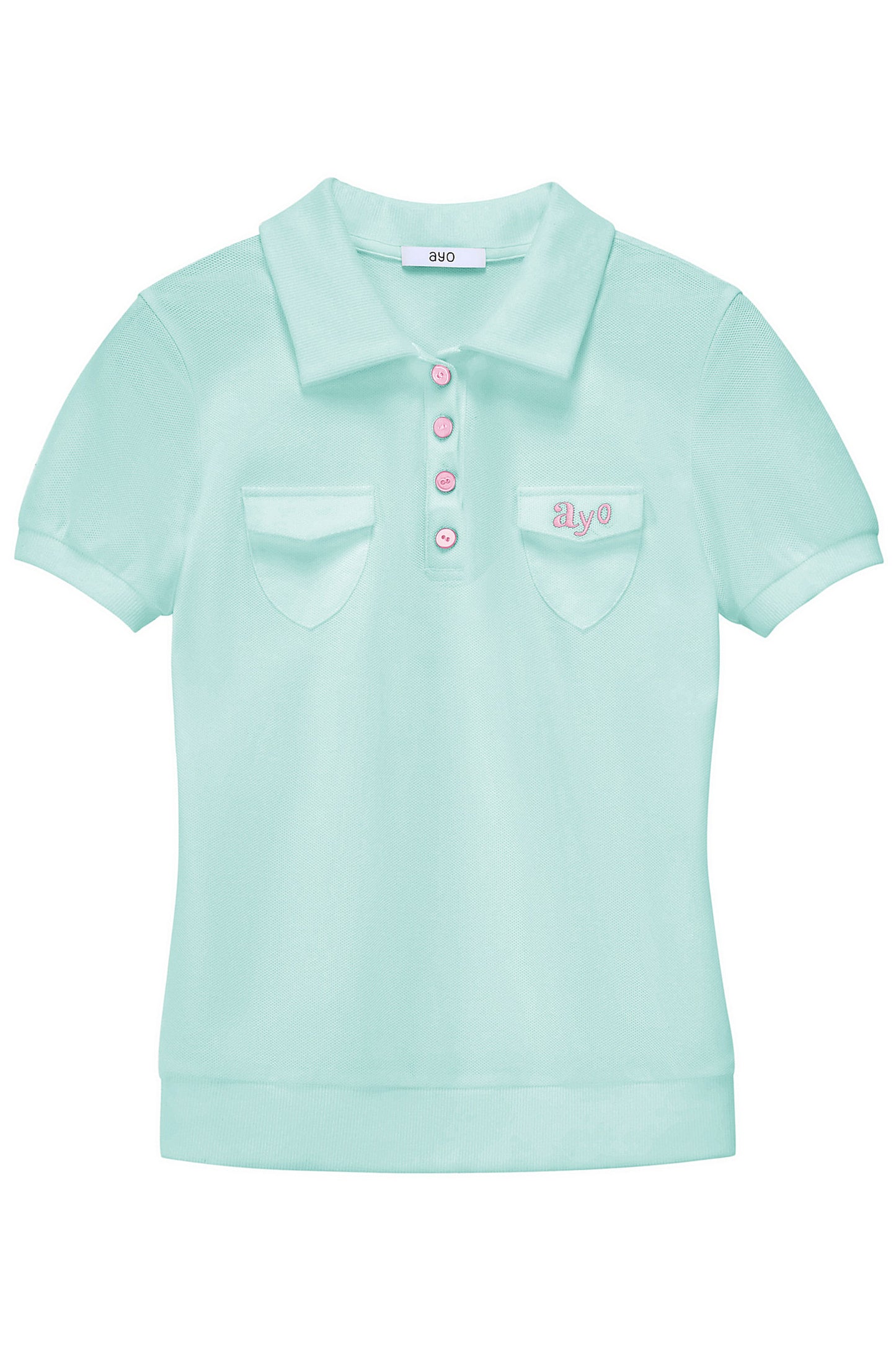 Polo ricamata con abbottonatura