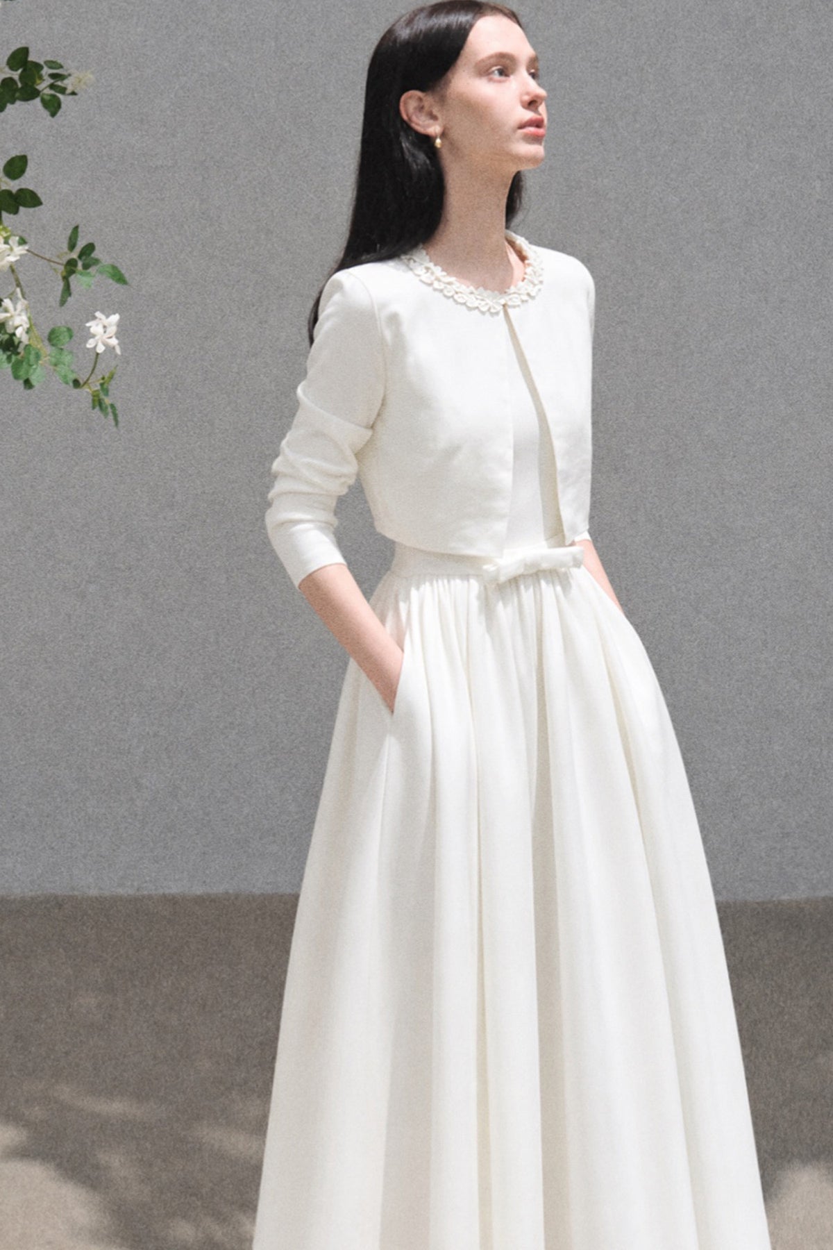 Sleeveless Dress and Cardigan Set