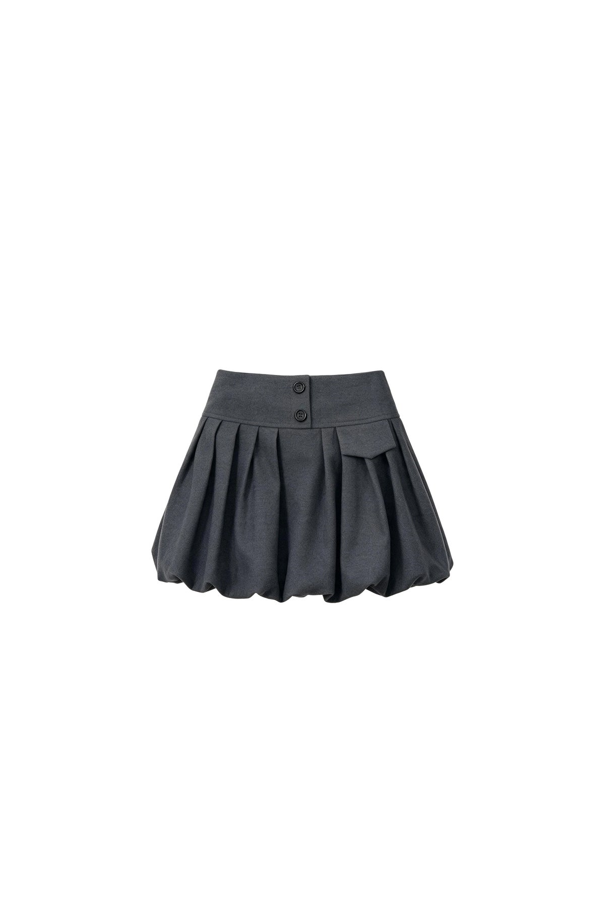 High Waist Pleated Pocket Skirt