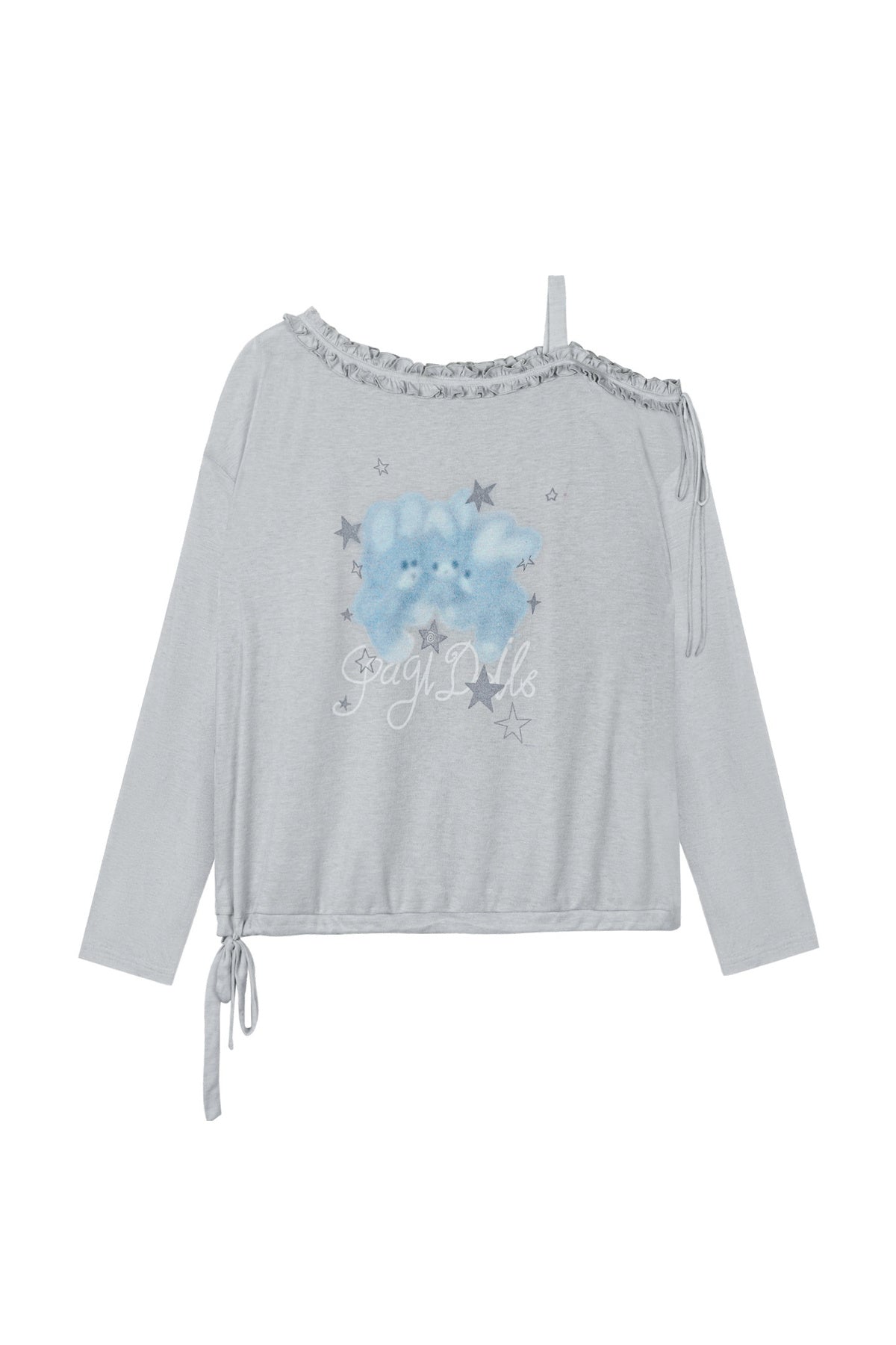 Hazy Bunny T-shirt con spalle scoperte