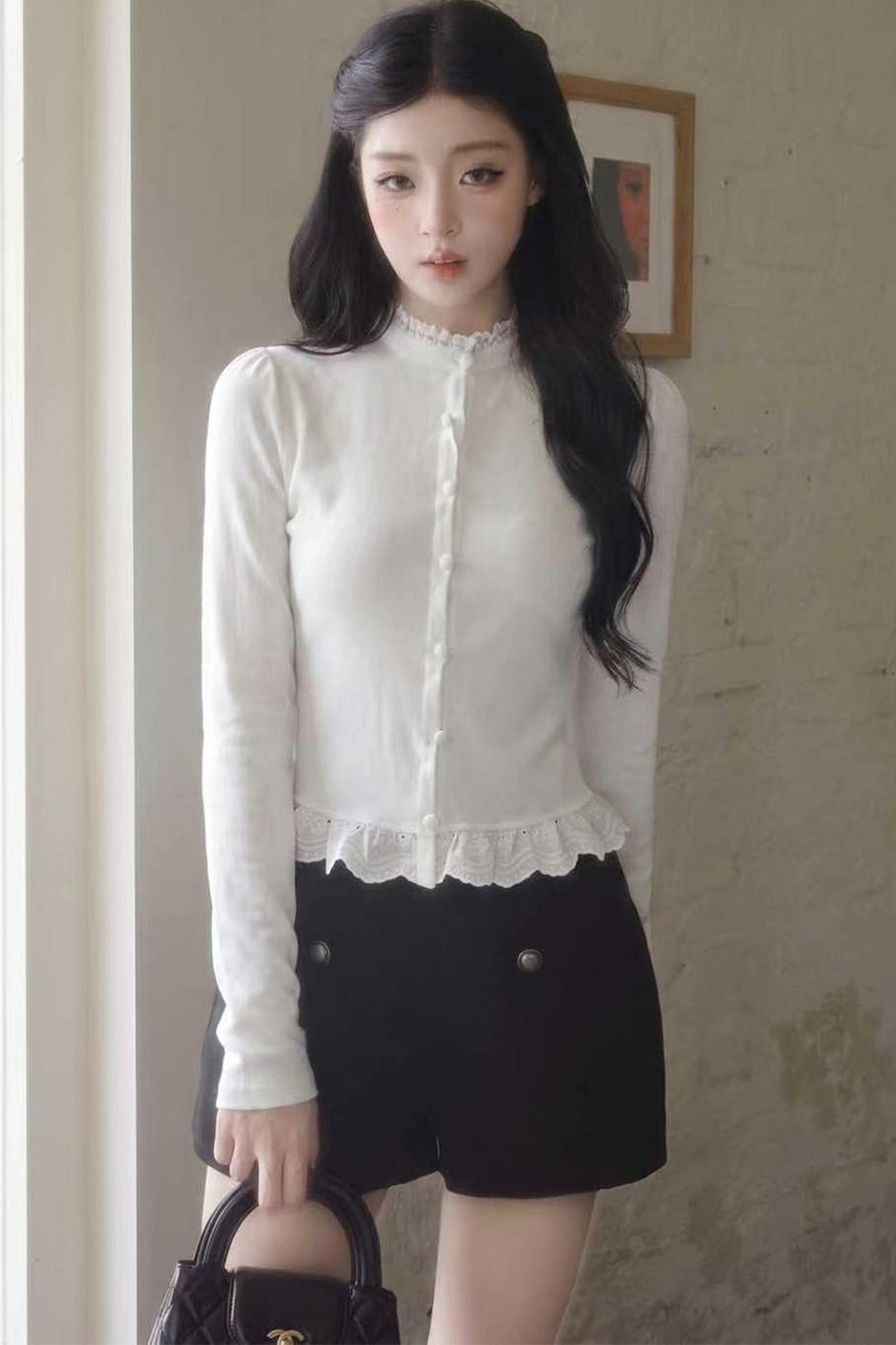 Contrast Bowknot Knitted Vest
