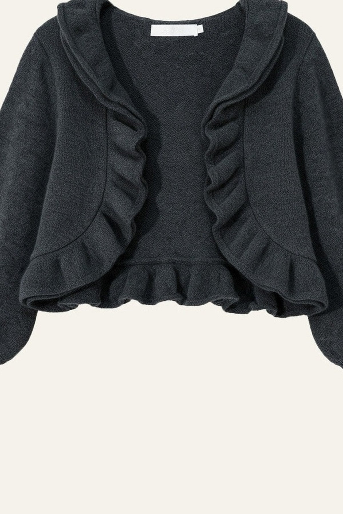 Floral Knit Top and Ruffle Cardigan Set-Up