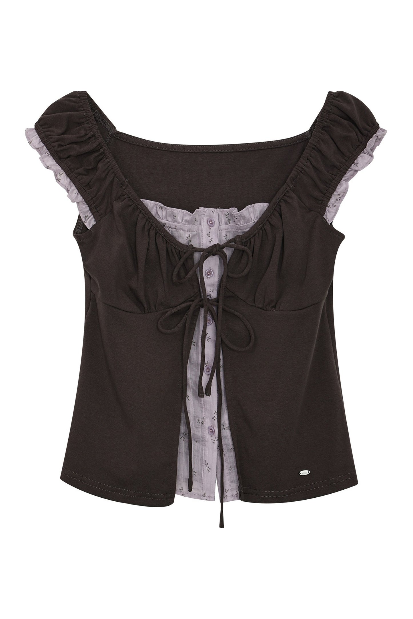 Ruffled Floral Patchwork Top Set-Up