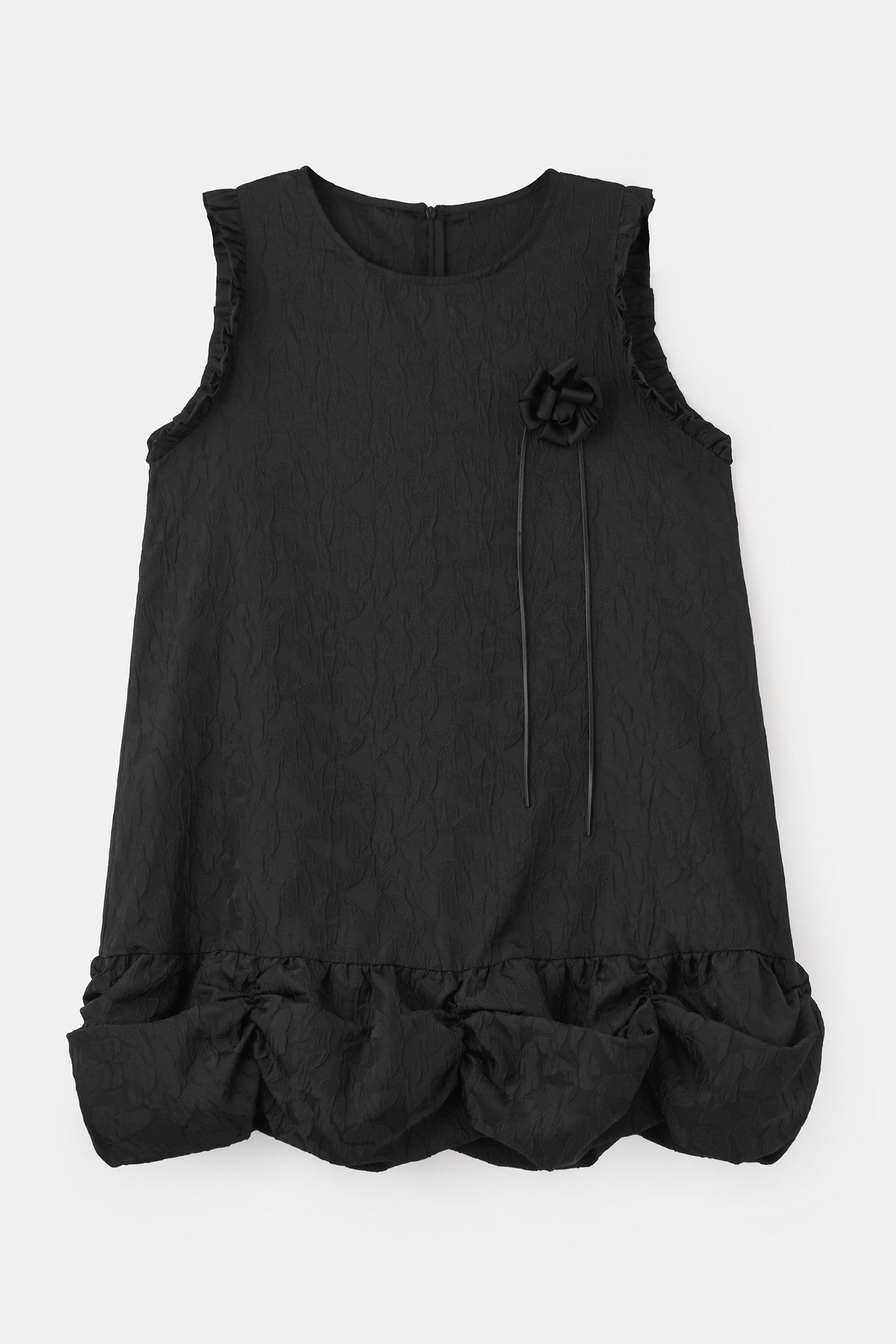 Wood Rose Floral Jacquard Dress