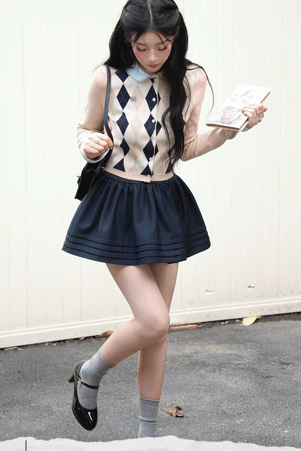 Collar Diamond Cardigan