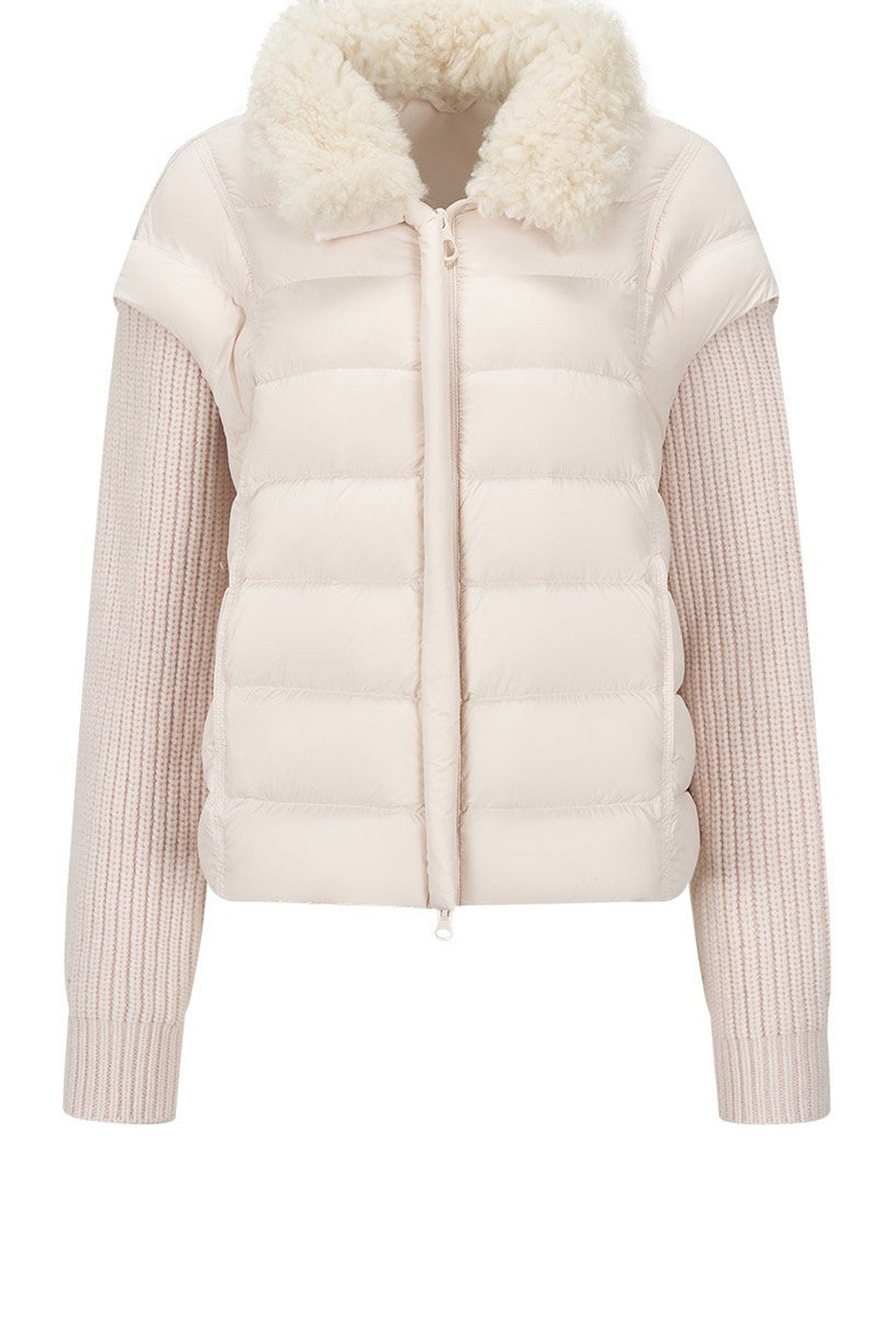 Convertible Detachable Knit Sleeve Down Vest