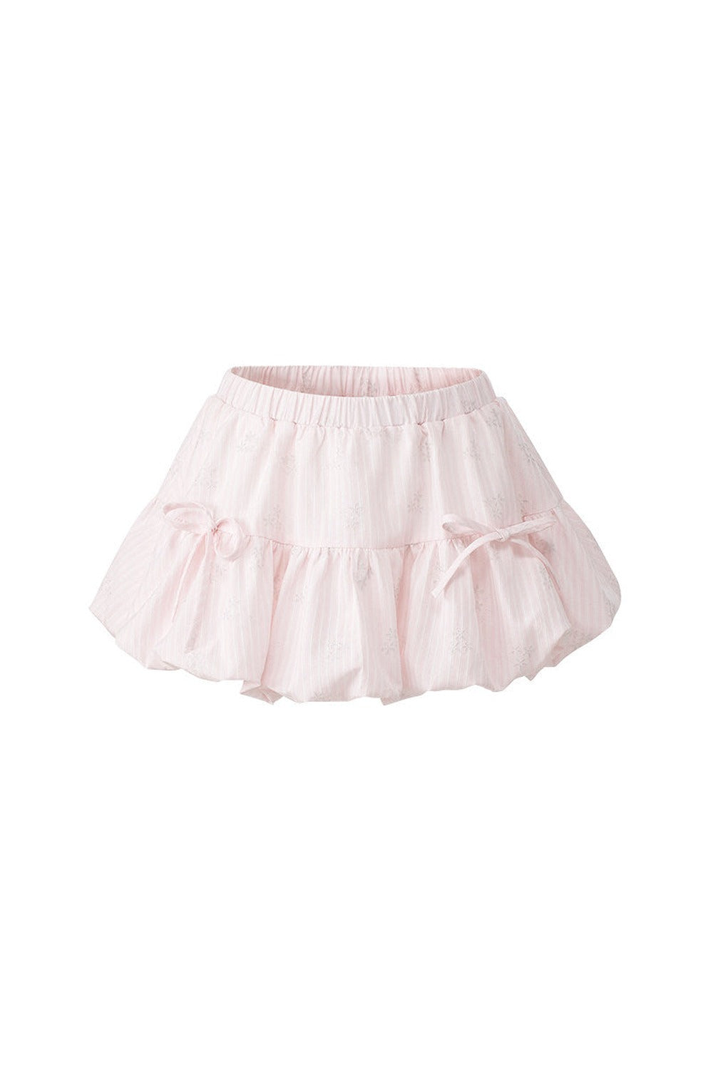 Set estivo rosa a due pezzi con fiocco