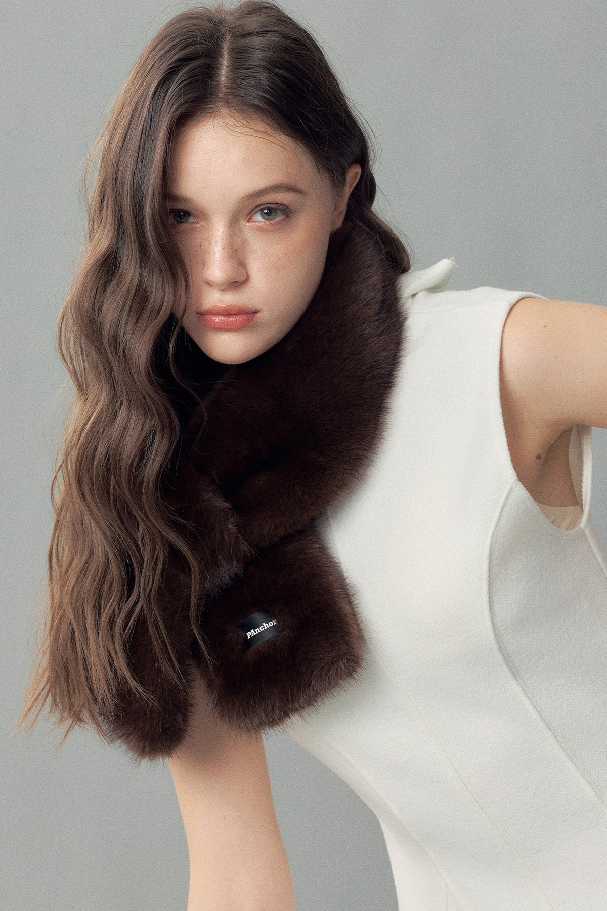 Multi-Color Eco-Friendly Fur Cross-Style Scarf