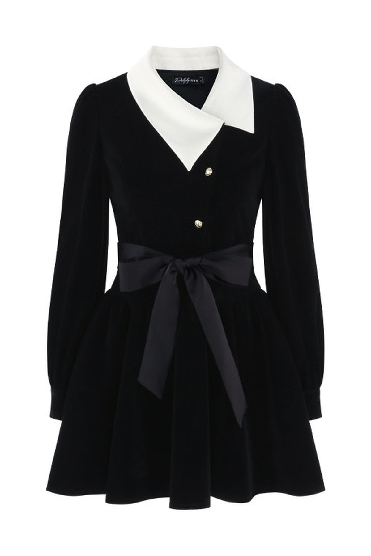Black Velvet A-Line Dress