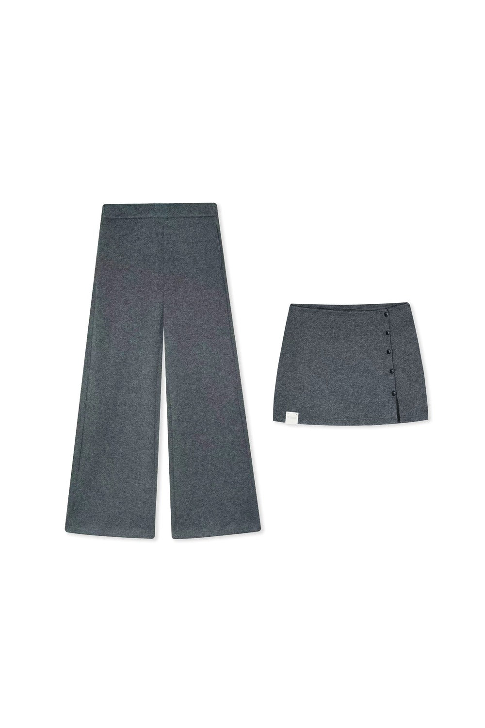 Color-Blocked Fake Two-Piece Knit Set-Up