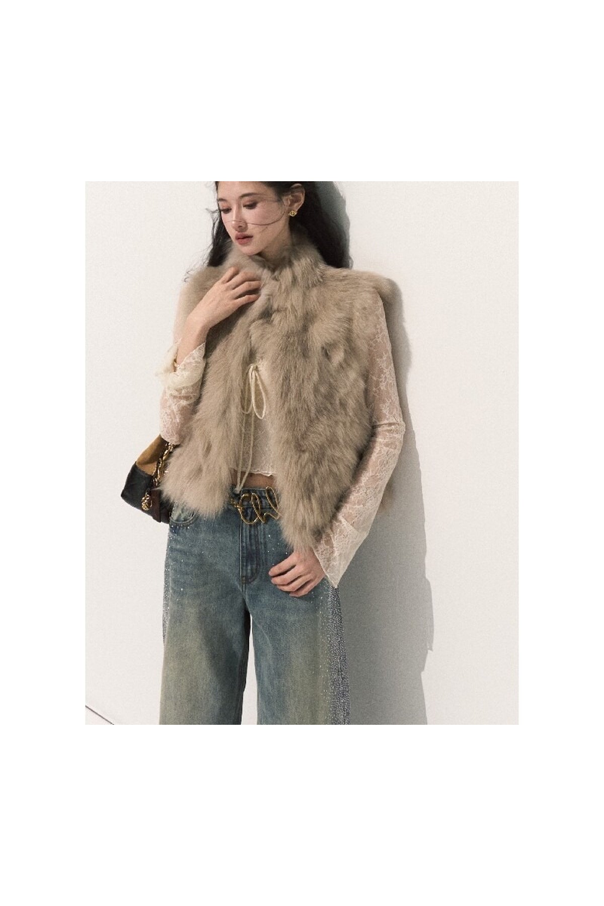 Fluffy Fox Fur Vest
