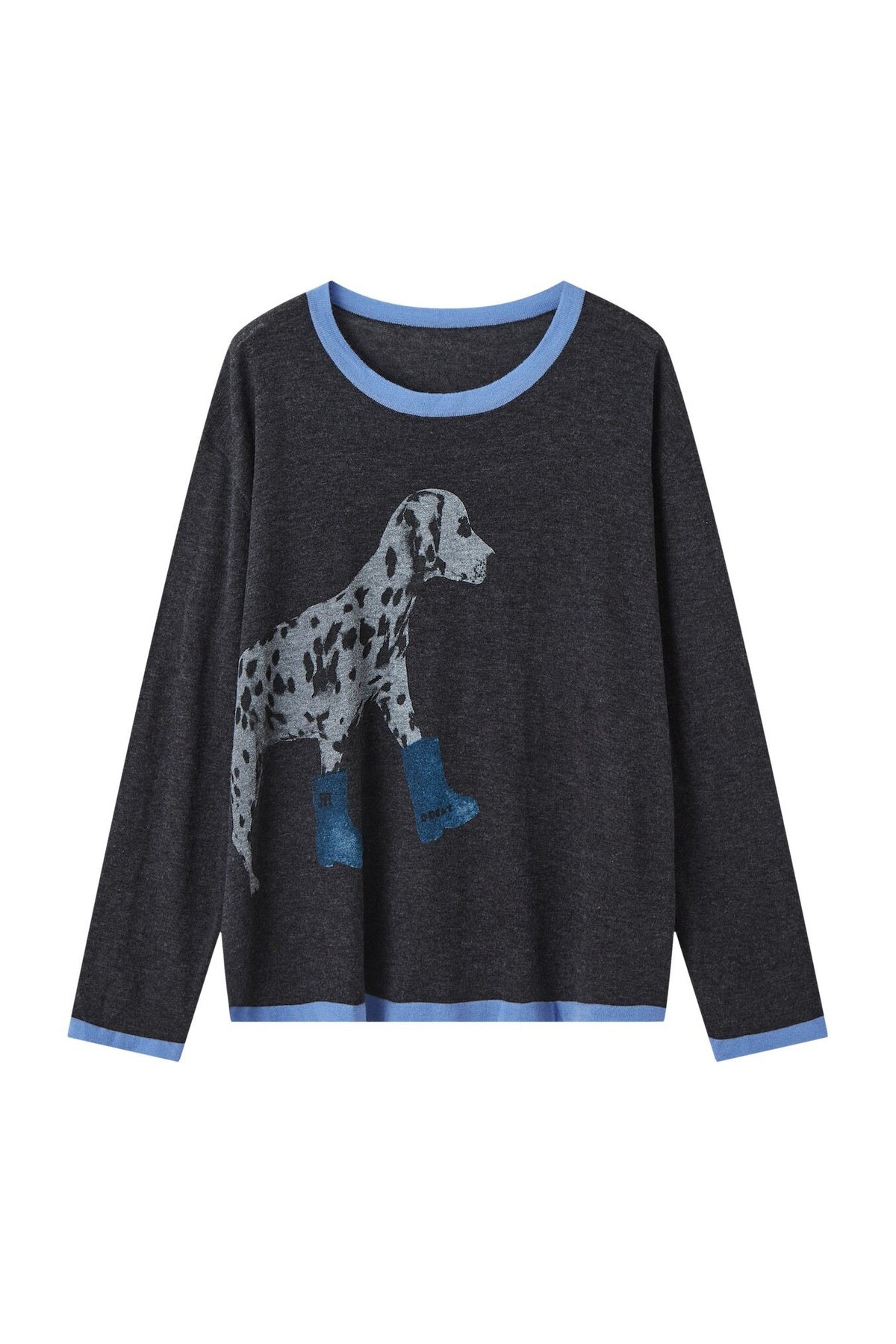 Dalmatian Print Knit Sweater