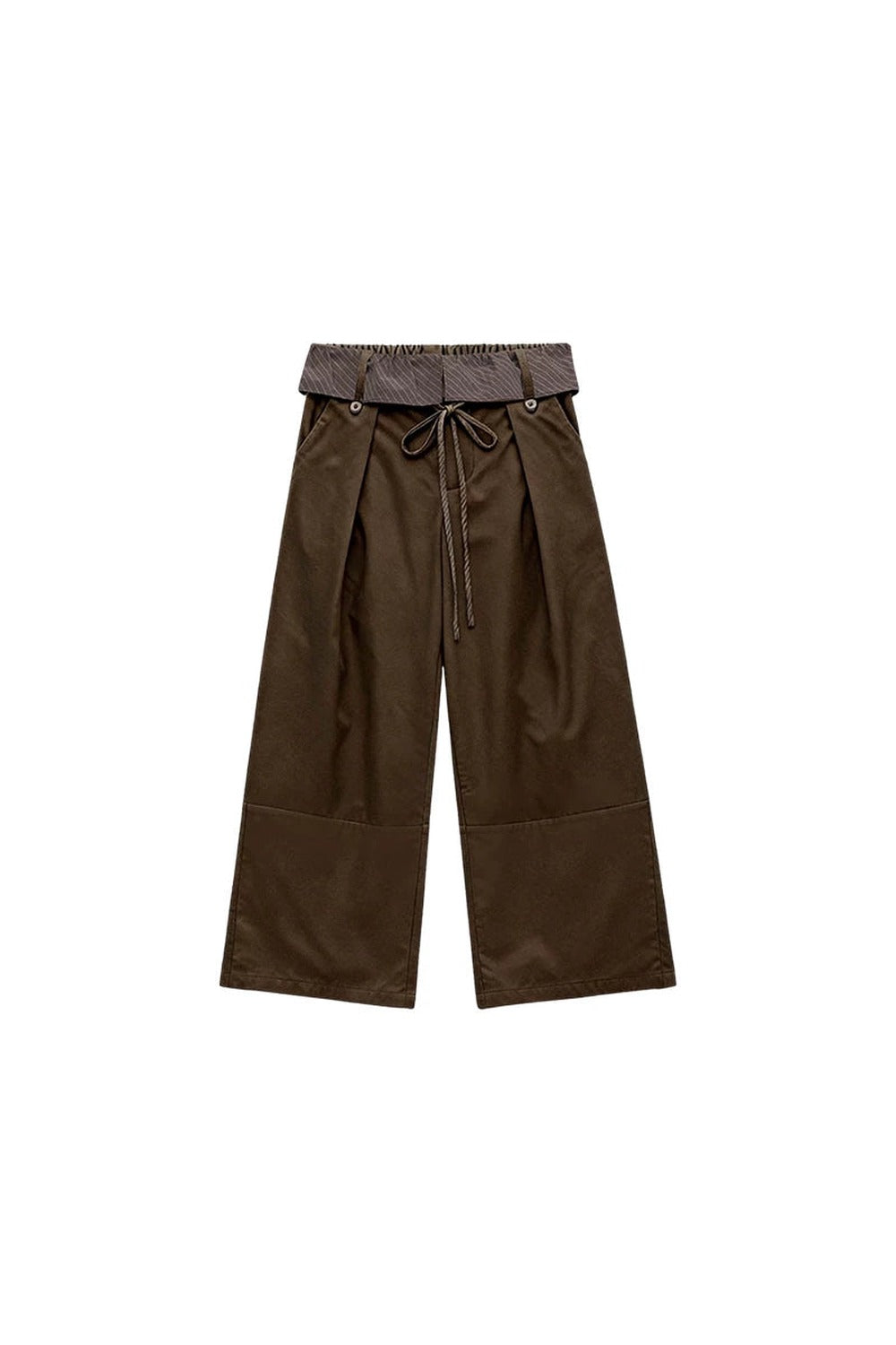Gestreifte Patchwork-Hose mit geradem Bein