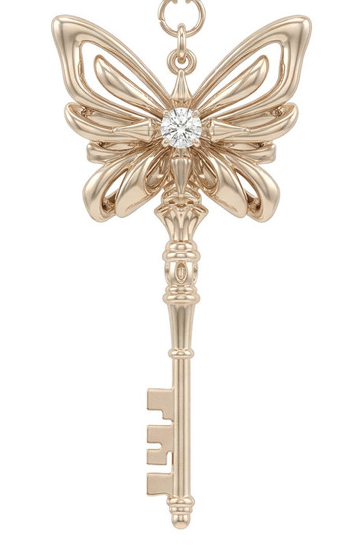 Butterfly Key Spliced Layered Necklace