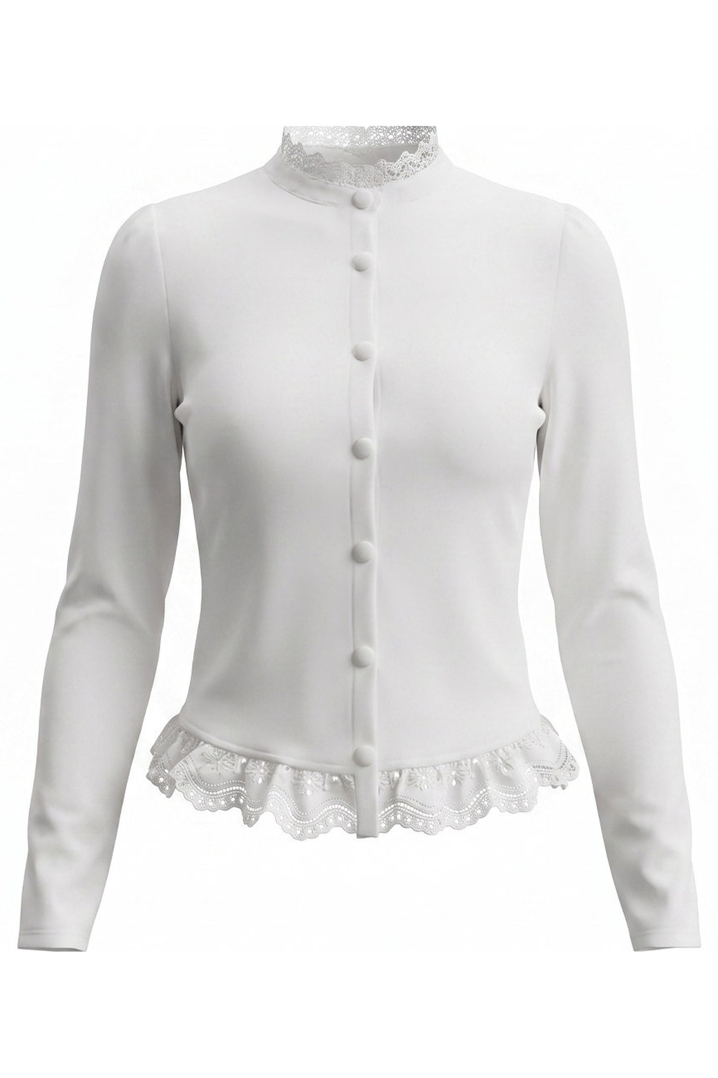 French Ruffled Collar Pankou Shirt