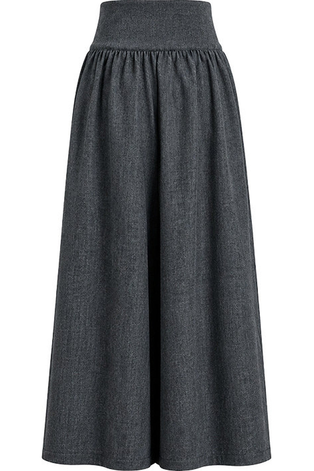 Gray Loose Wide-Leg Pants and Top Set-Up