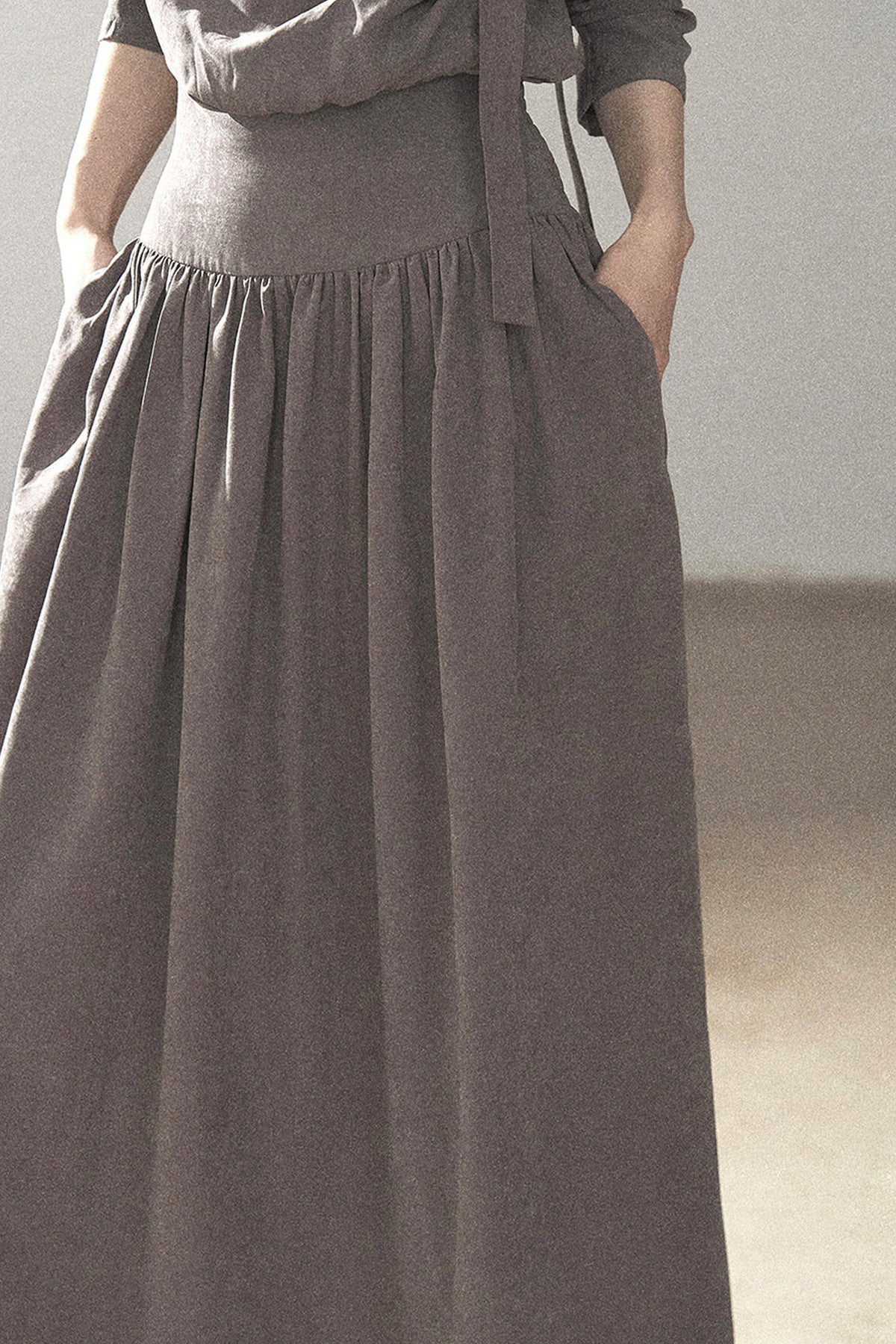 Autumn Rain Series Long-Sleeve Layered-Look Dress