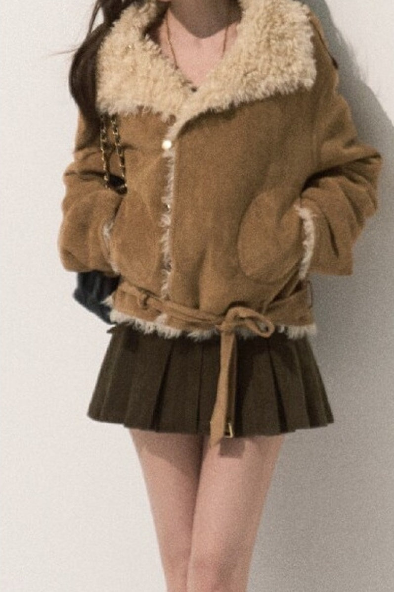 Reversible Suede Shearling Jacket Vest