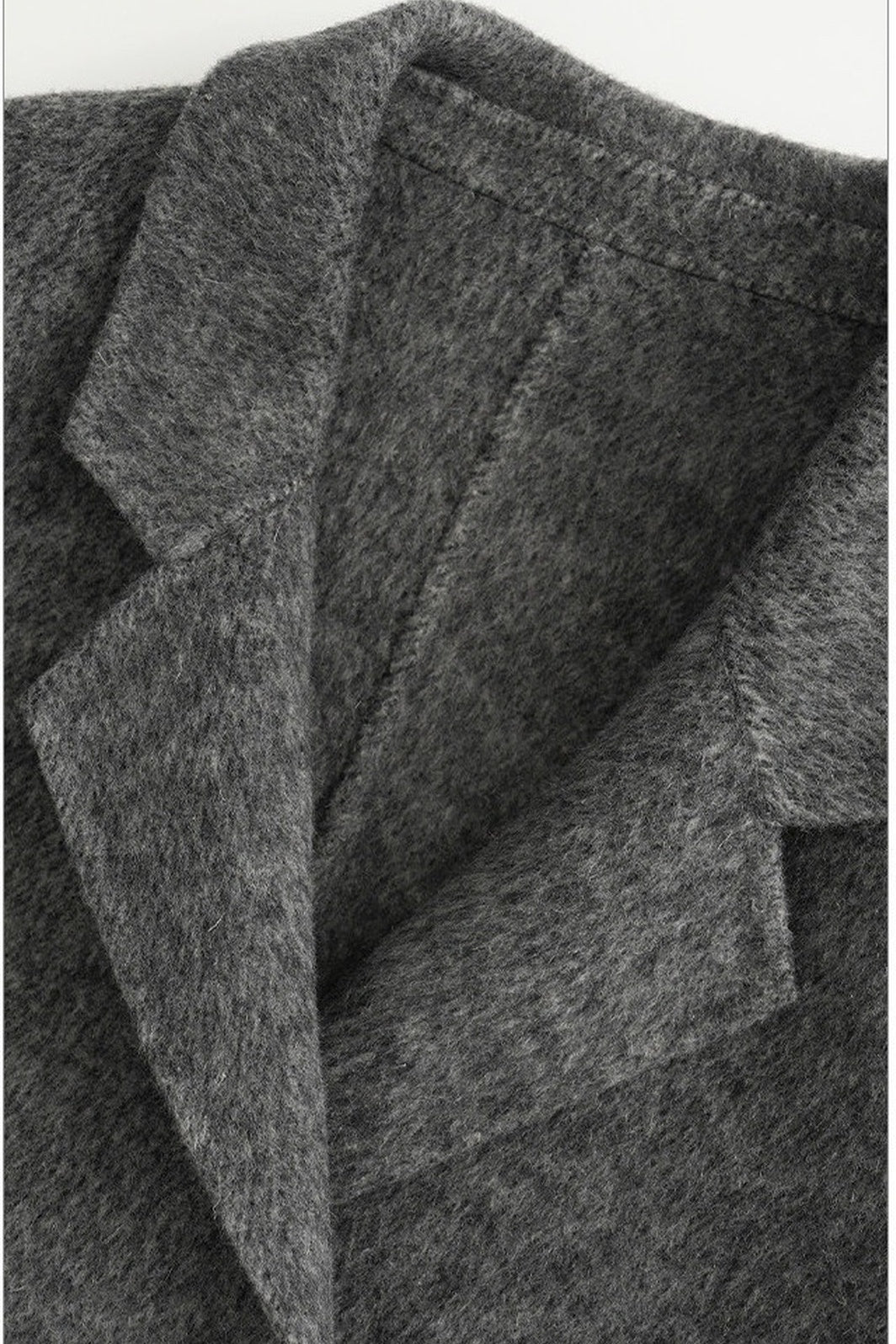 Cappotto ampio lungo in lana double face