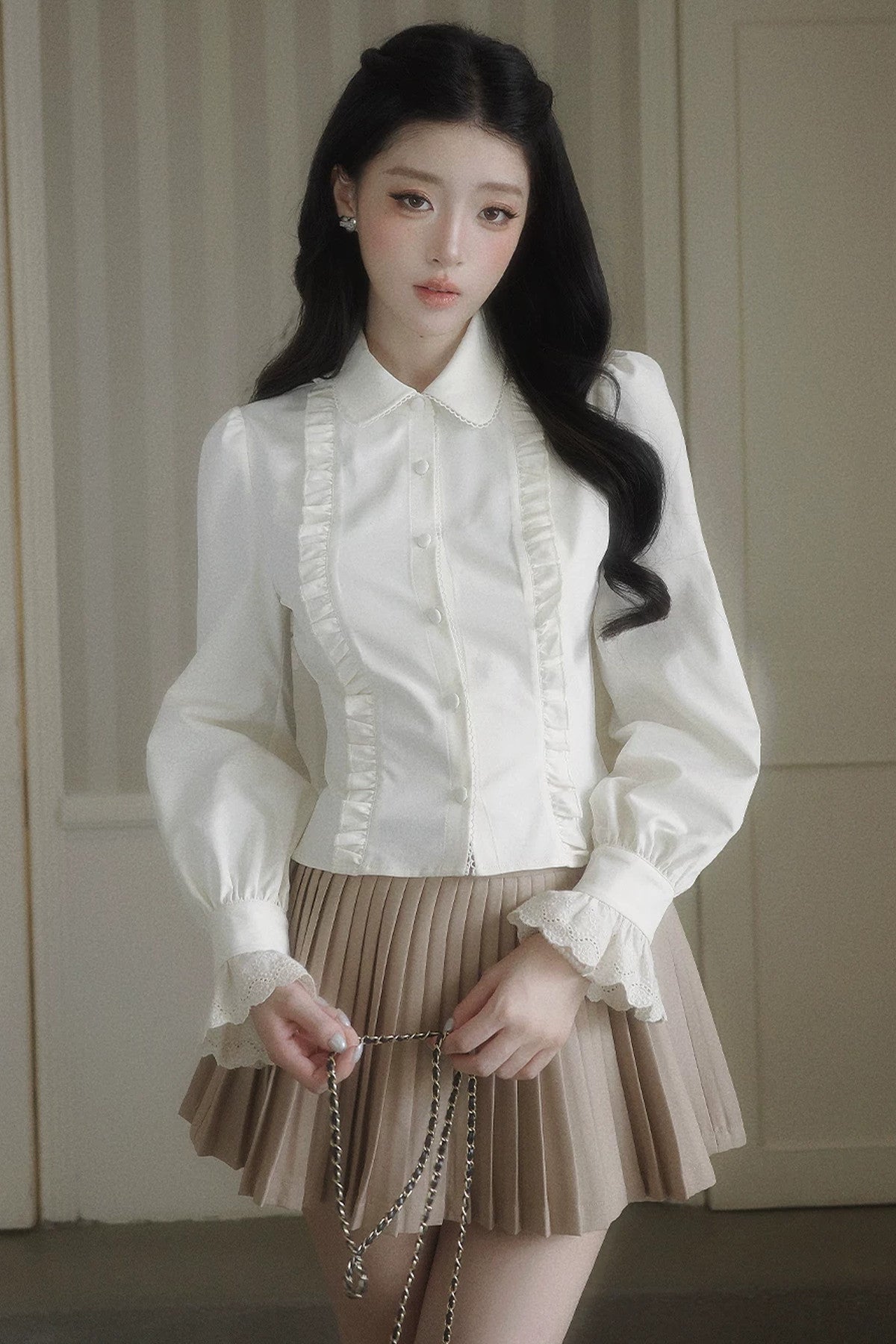 Impression Lapel Button Vest With Shirt Set-Up