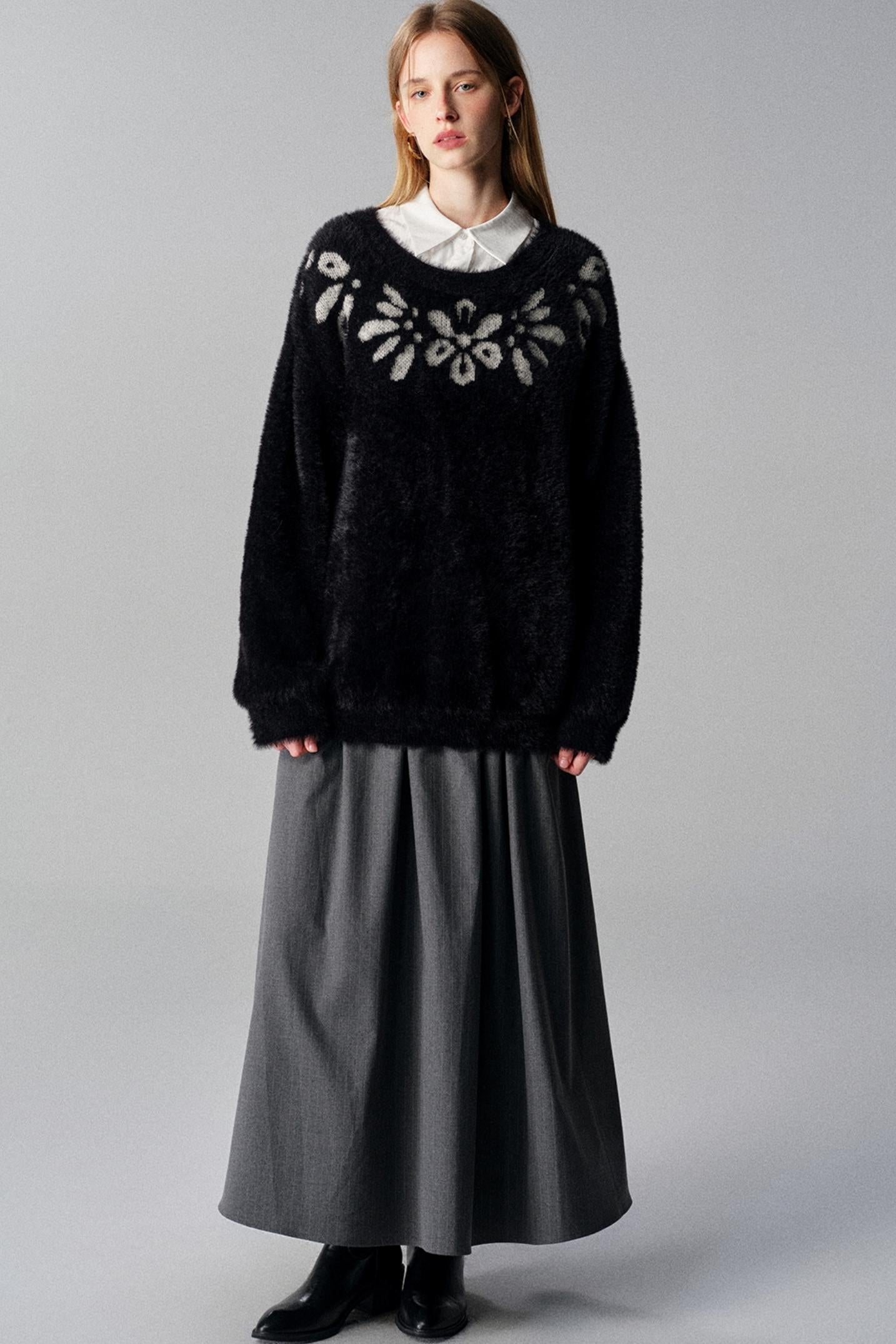 Gilded Dreams Jacquard Sweater