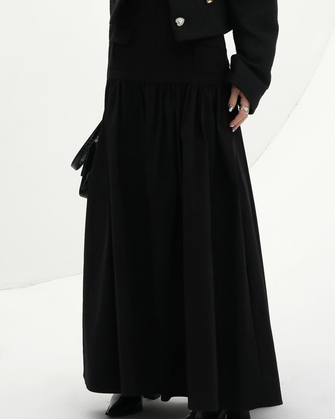 Jupe plissée à fronces