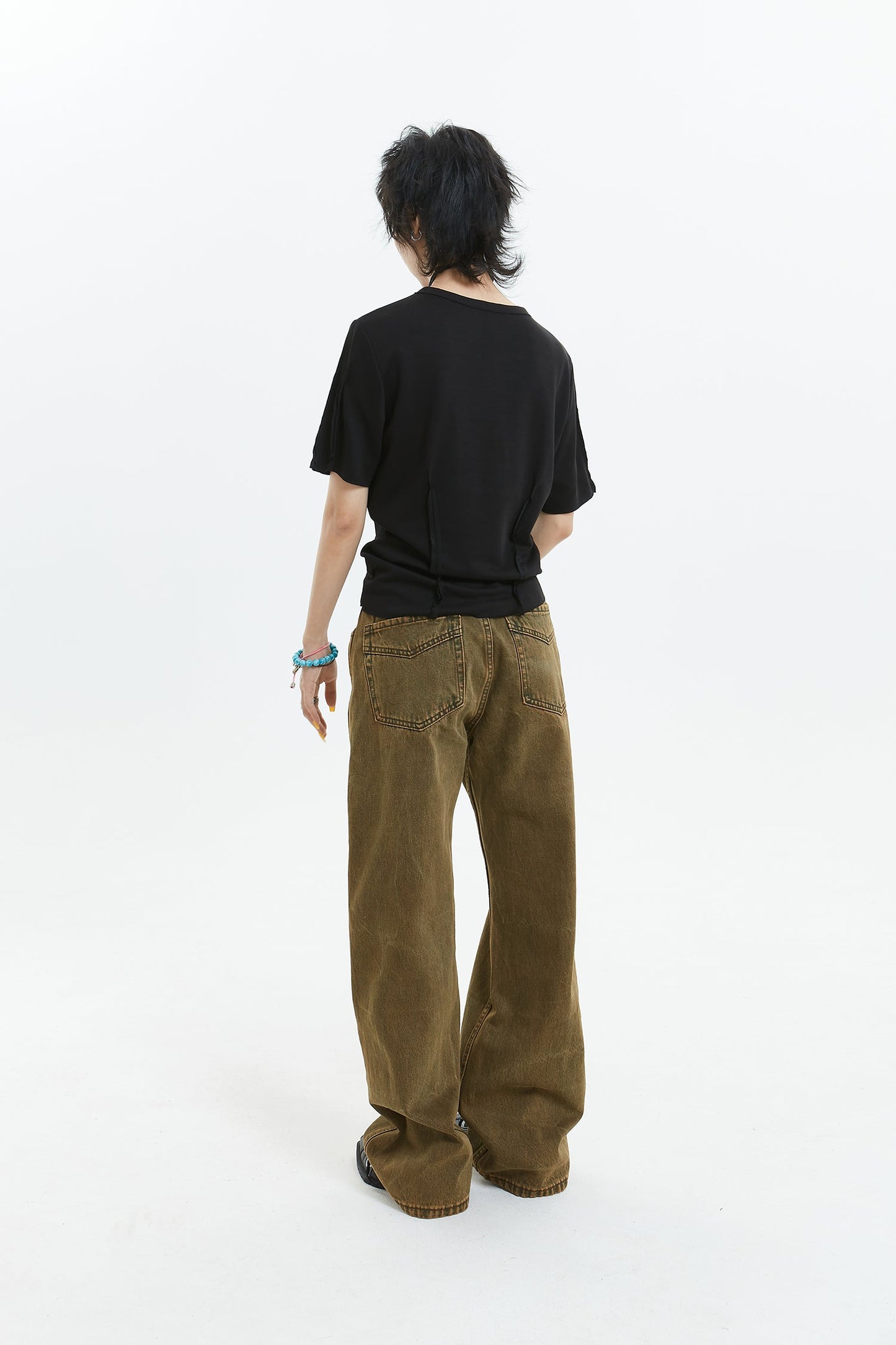 Retro Brown Straight Denim