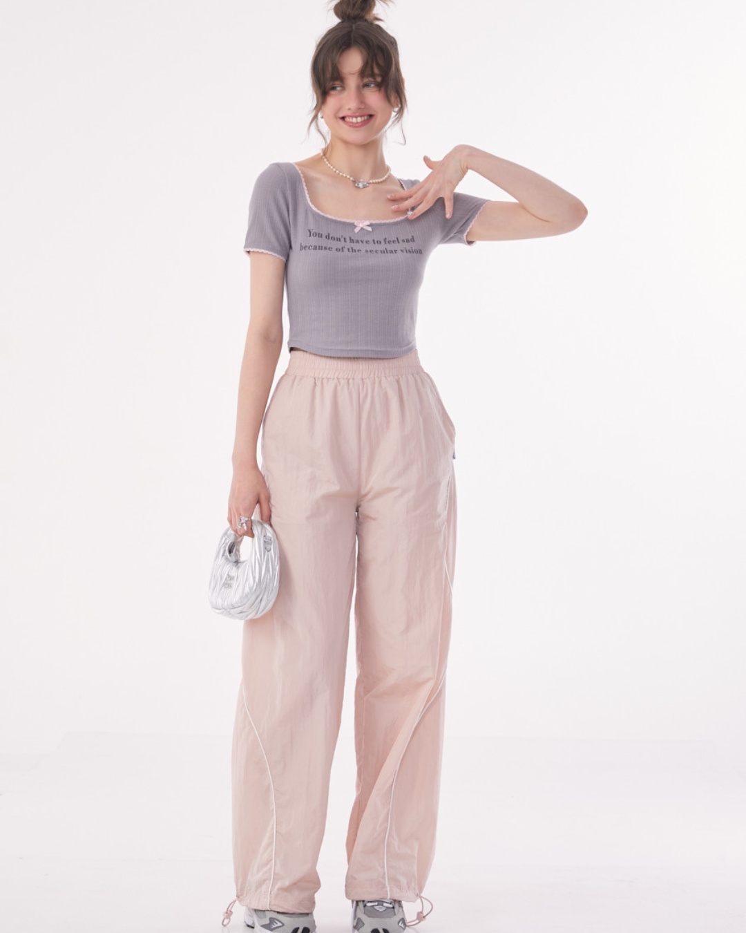 Square Color Short Tops