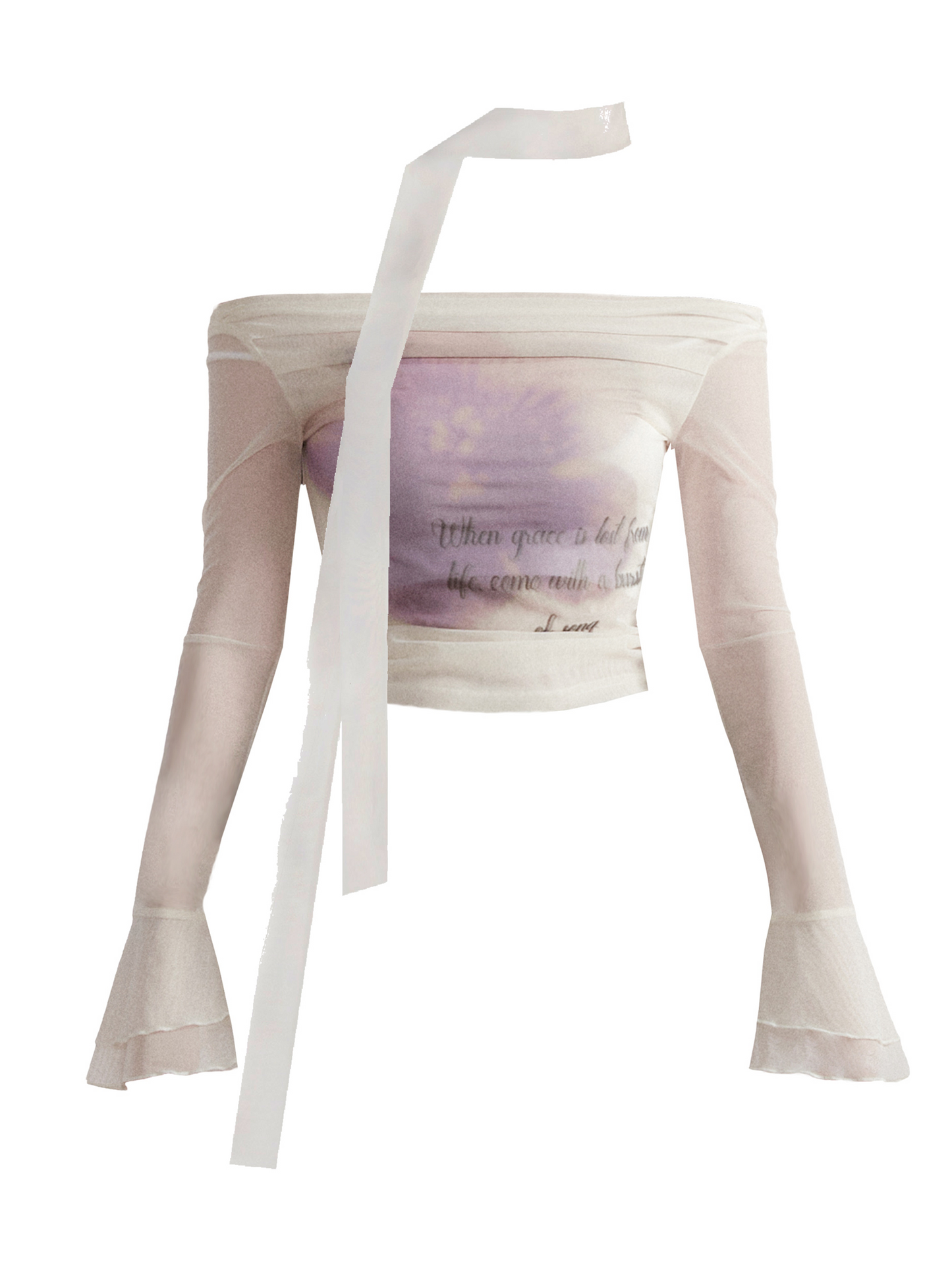 Blumendesign schiere Top mit Schal