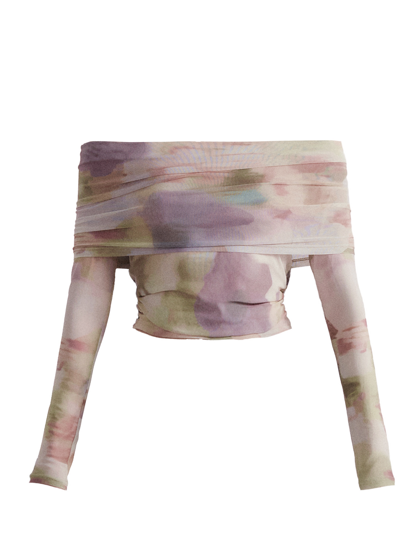 대리석 색상의 깎아 지른 숄더 상단