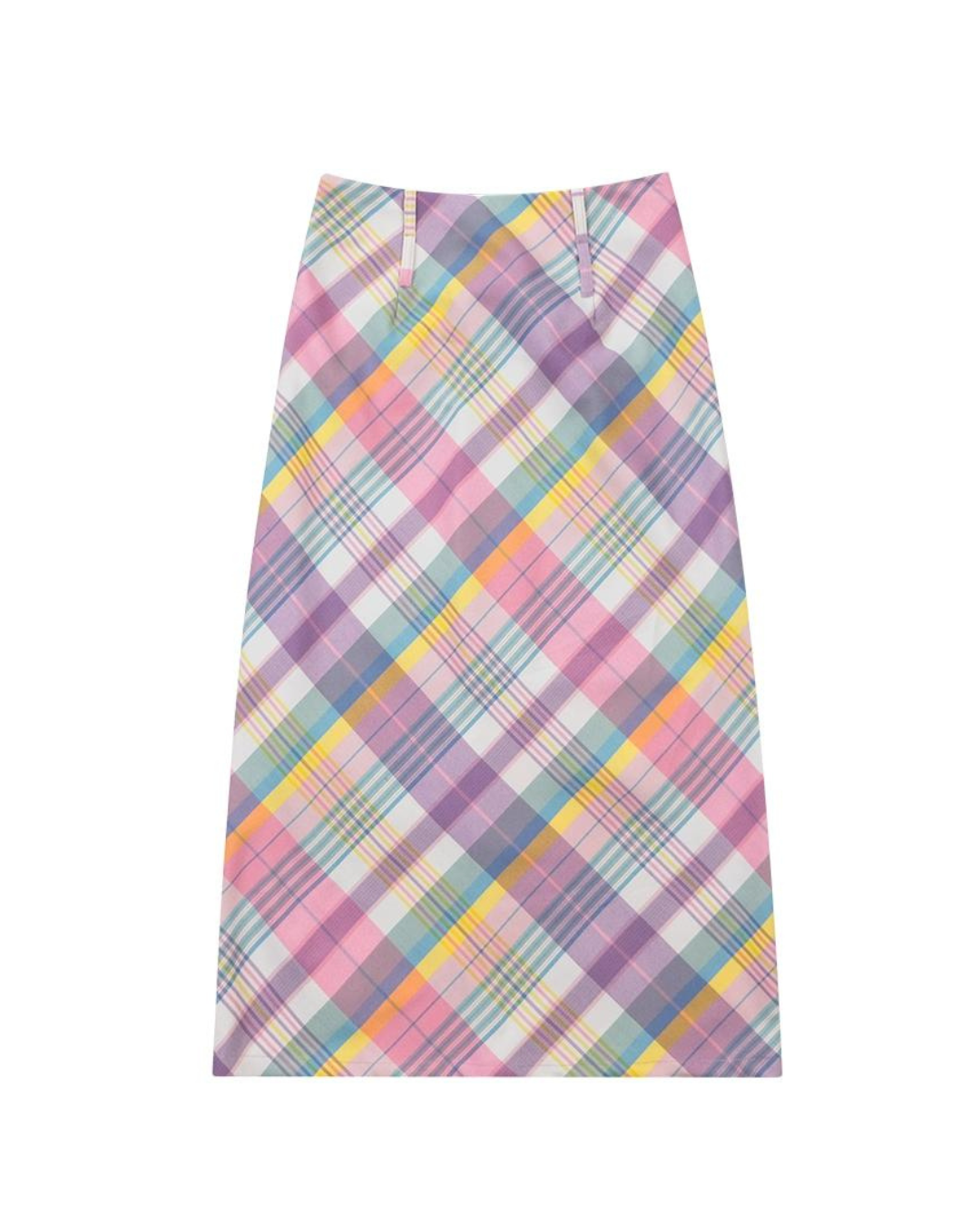 Retro High Waist Plaid Skirt