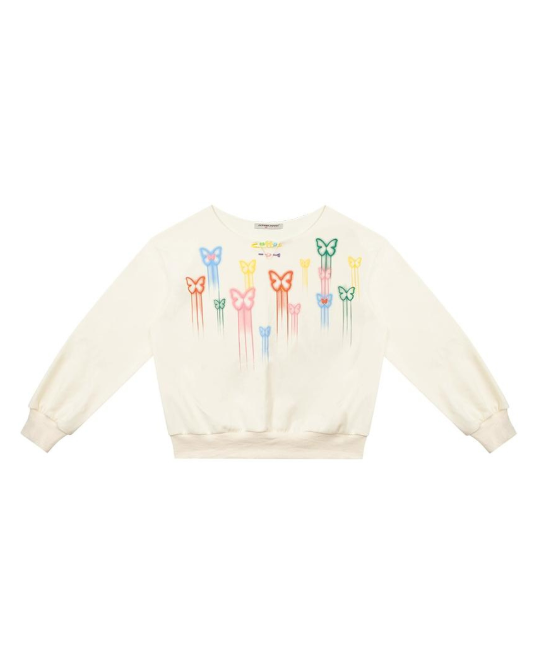 Sweatshirt à col rond en forme de papillon